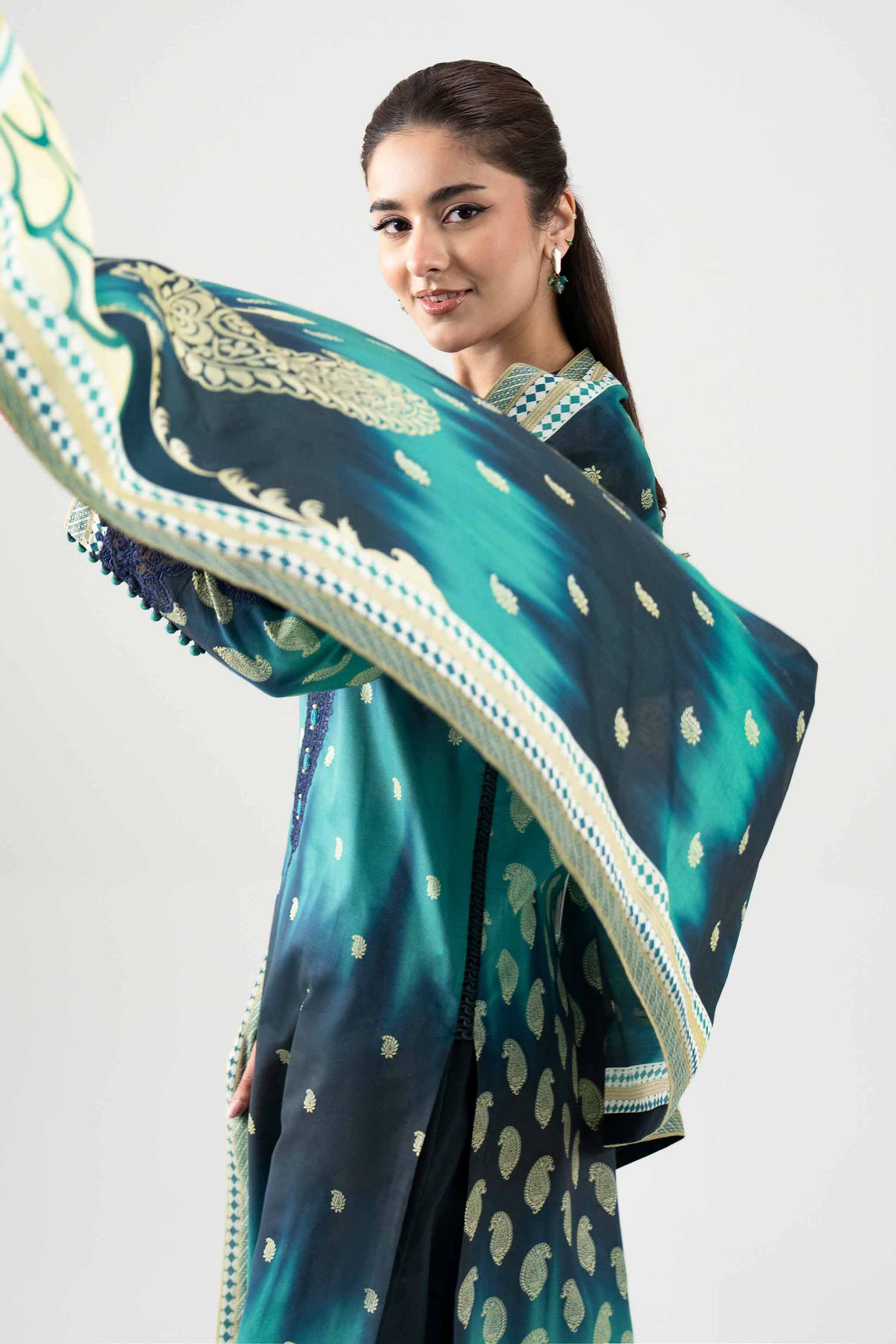 3 Piece - Digital Printed Embroidered Suit - 42601108 for Women - Unstitched Collection | Nishat | Shop Online