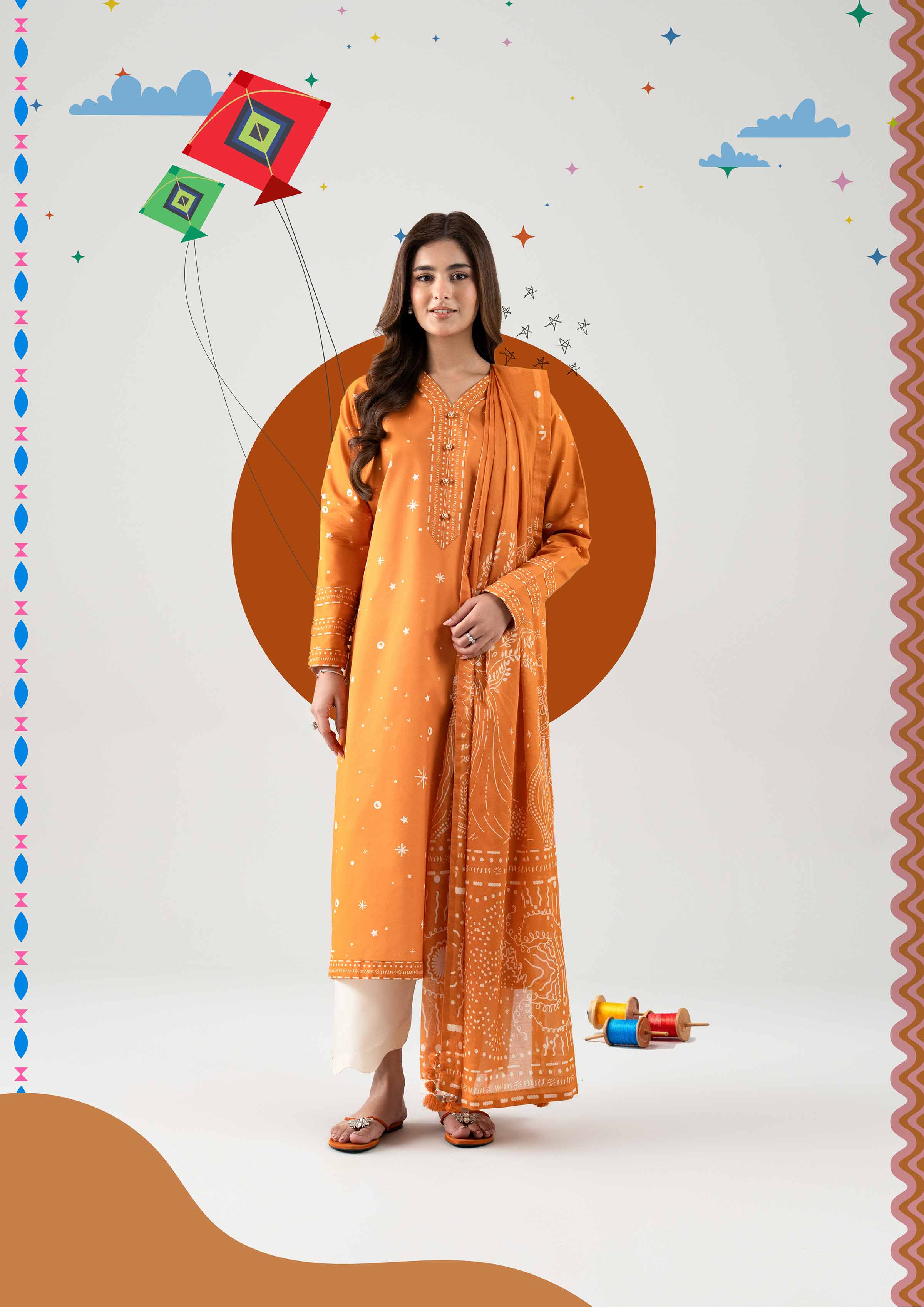 3 Piece - Digital Printed Suit - 42601111