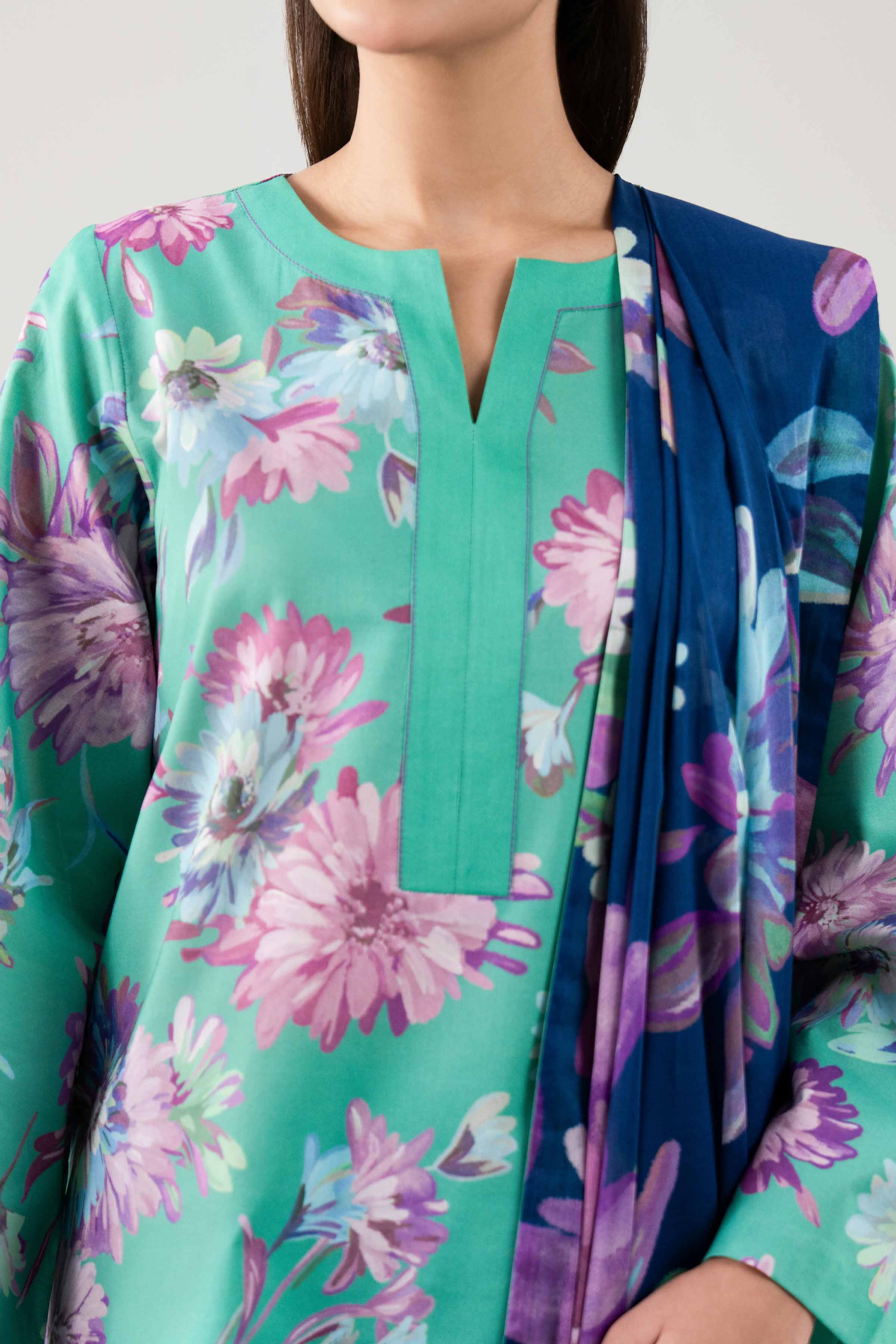 3 Piece - Digital Printed Suit - 42601113 for Women - Unstitched Collection | Nishat | Shop Online