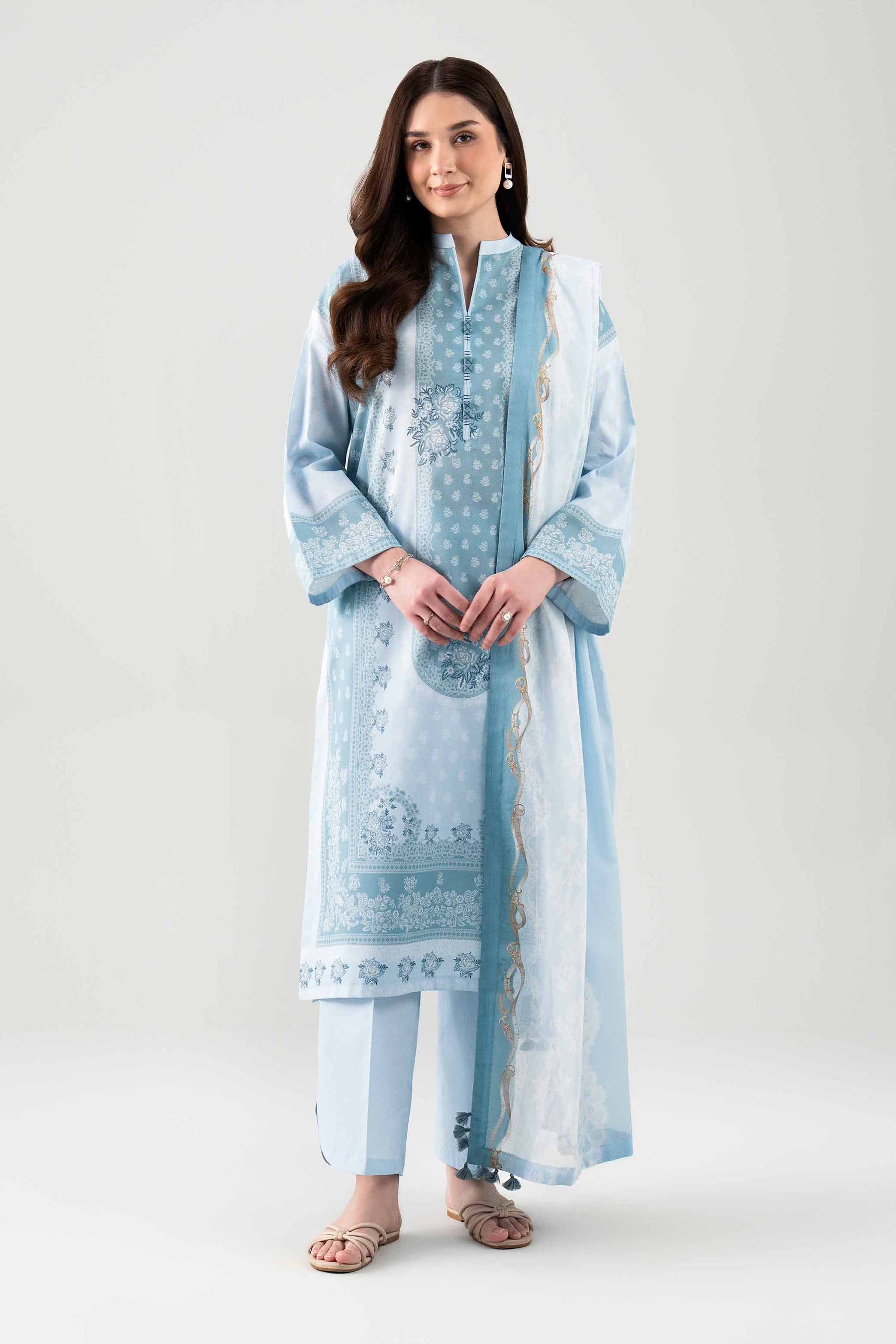 3 Piece - Digital Printed Suit - 42601120 for Women - Unstitched Collection | Nishat | Shop Online