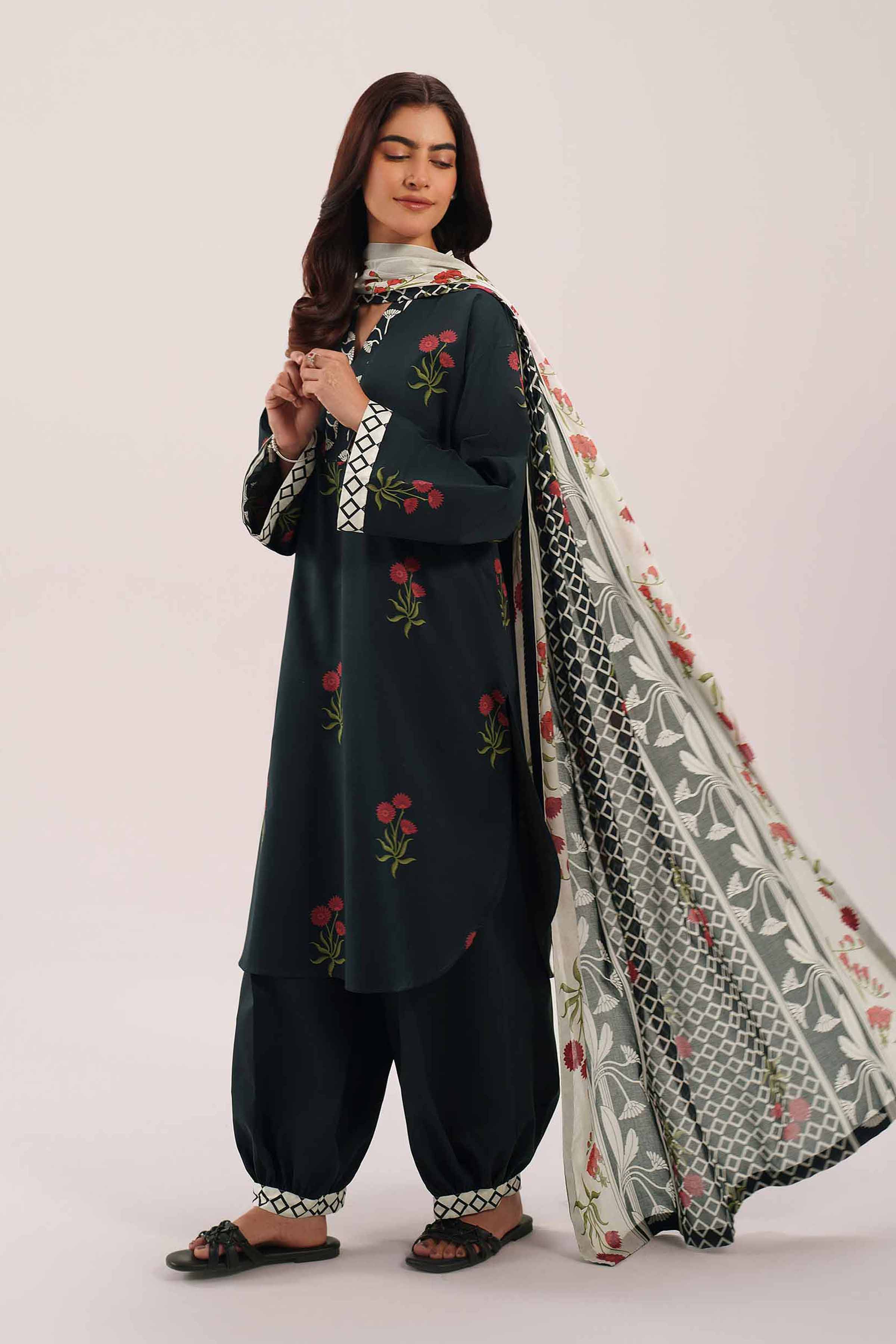 3 Piece - Printed Suit - 42601125 for Women - Unstitched Collection | Nishat | Shop Online