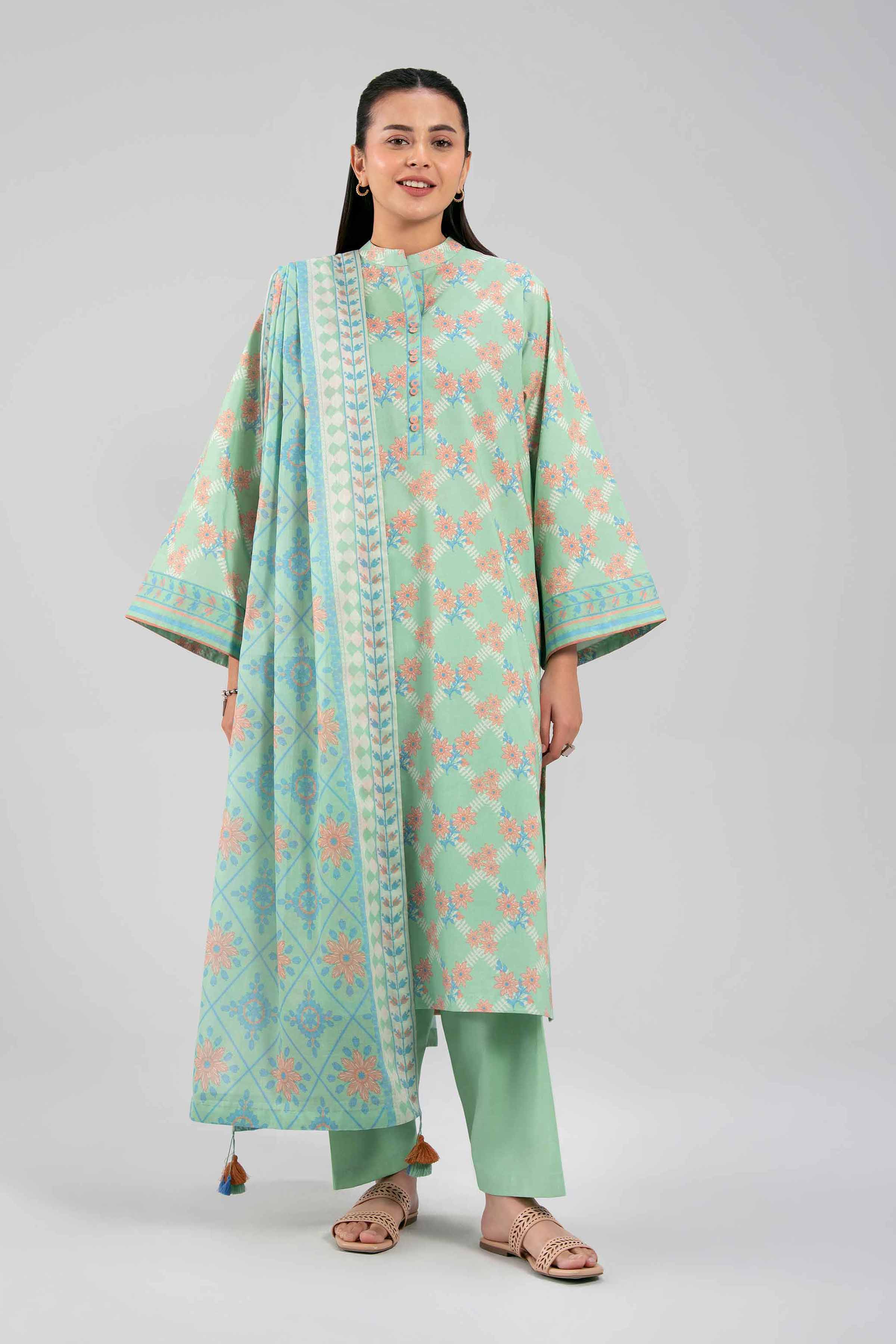 3 Piece - Printed Suit - 42601129 for Women - Unstitched Collection | Nishat | Shop Online