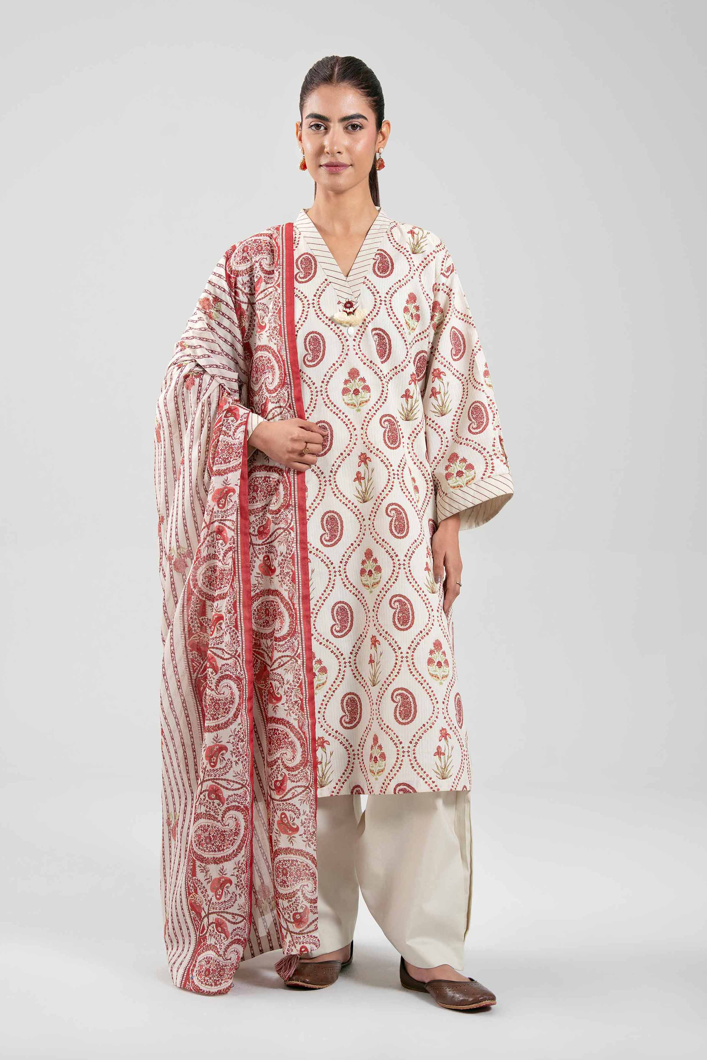 3 Piece - Printed Suit - 42601139 for Women - Unstitched Collection | Nishat | Shop Online
