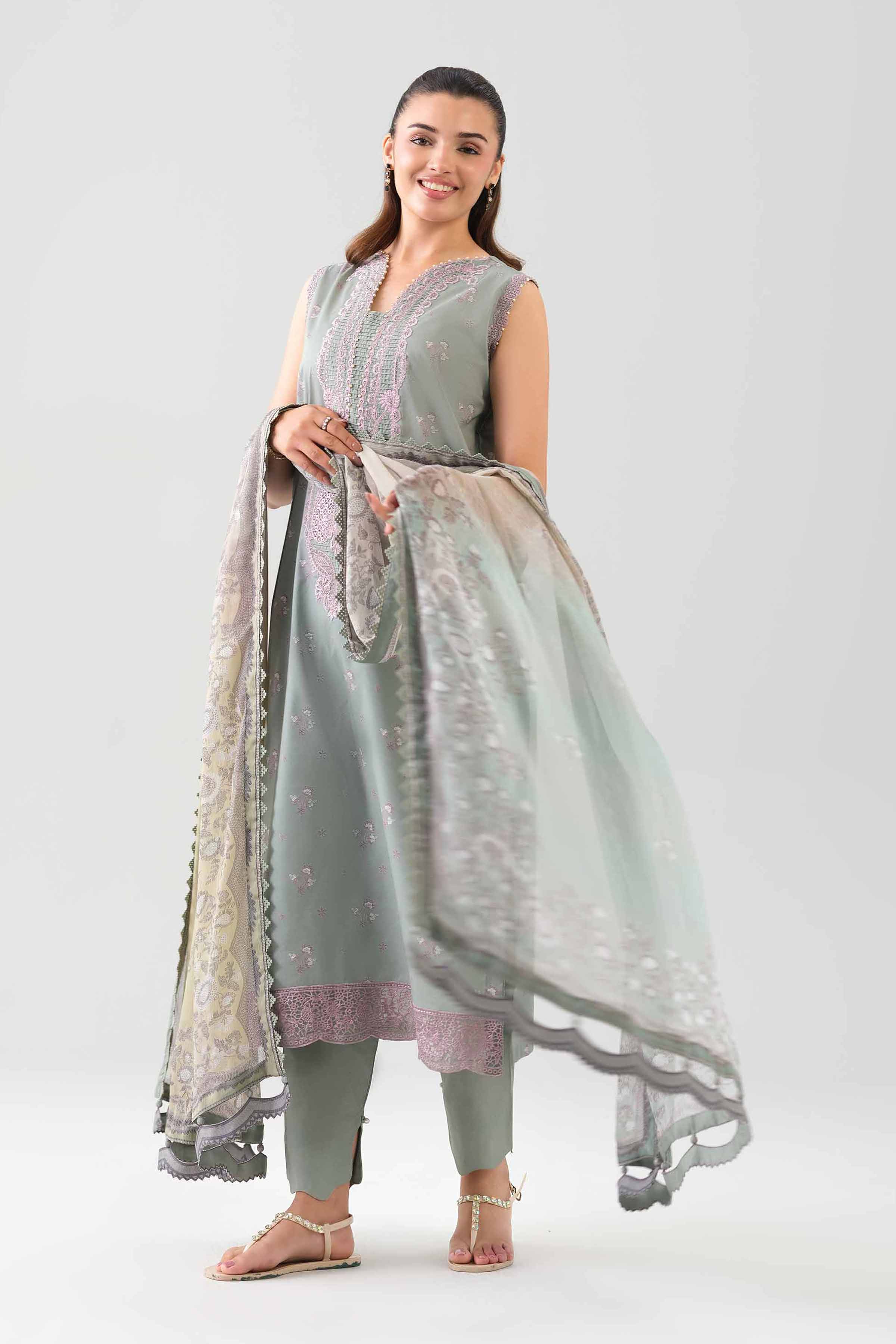 3 Piece - Digital Printed Embroidered Suit - 42601144 for Women - Unstitched Collection | Nishat | Shop Online