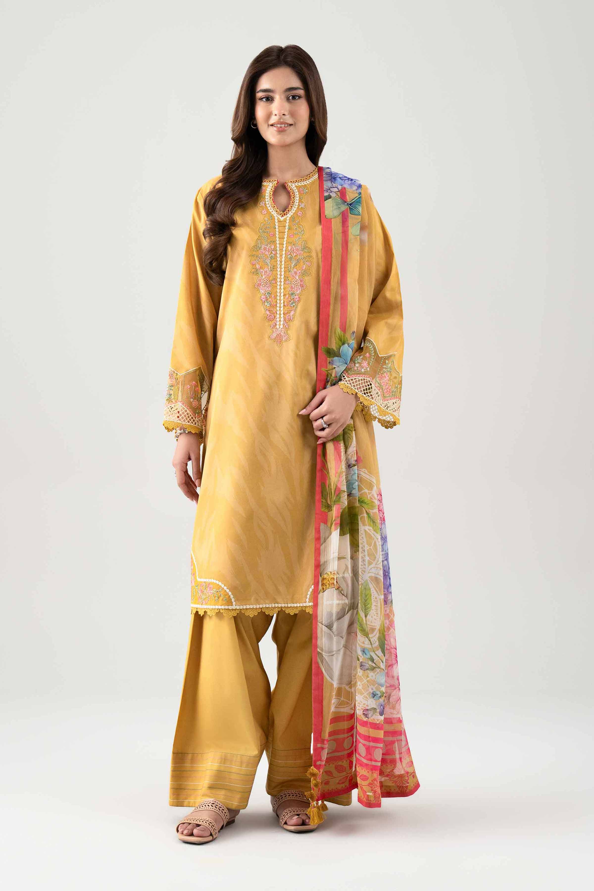 3 Piece - Digital Printed Embroidered Suit - 42601145