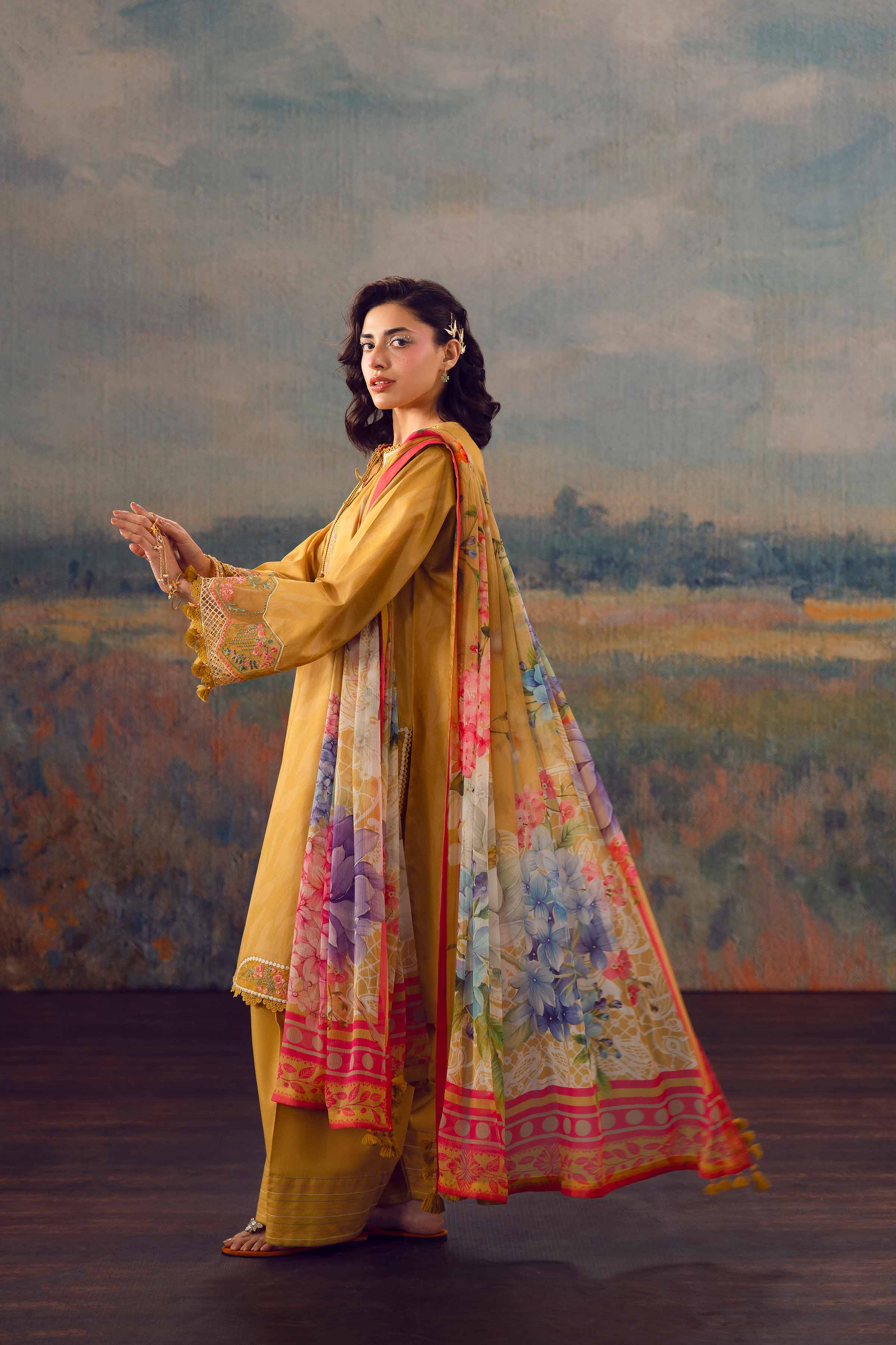 3 Piece - Digital Printed Embroidered Suit - 42601145 for Women - Unstitched Collection | Nishat | Shop Online