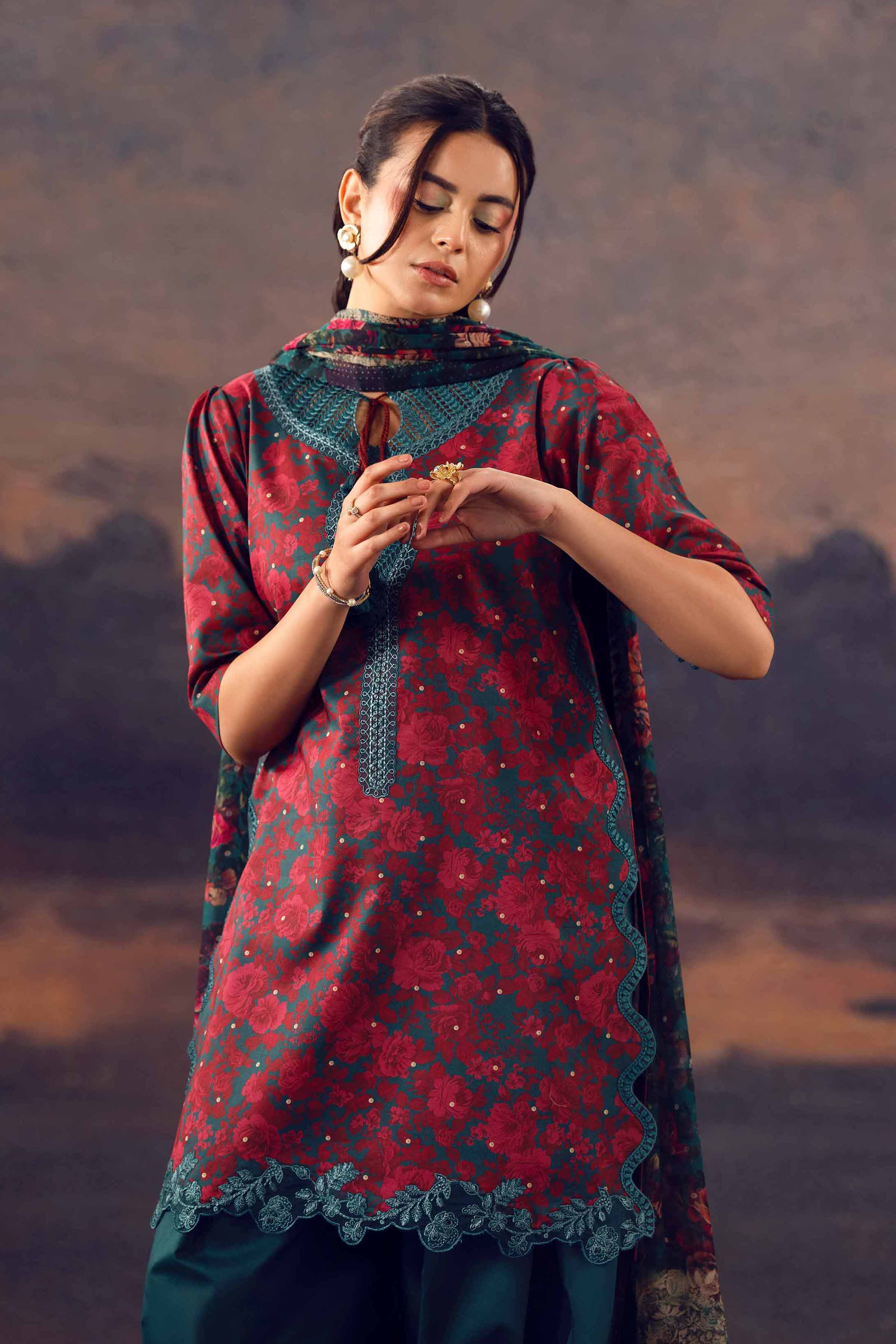 3 Piece - Digital Printed Embroidered Suit - 42601146 for Women - Unstitched Collection | Nishat | Shop Online