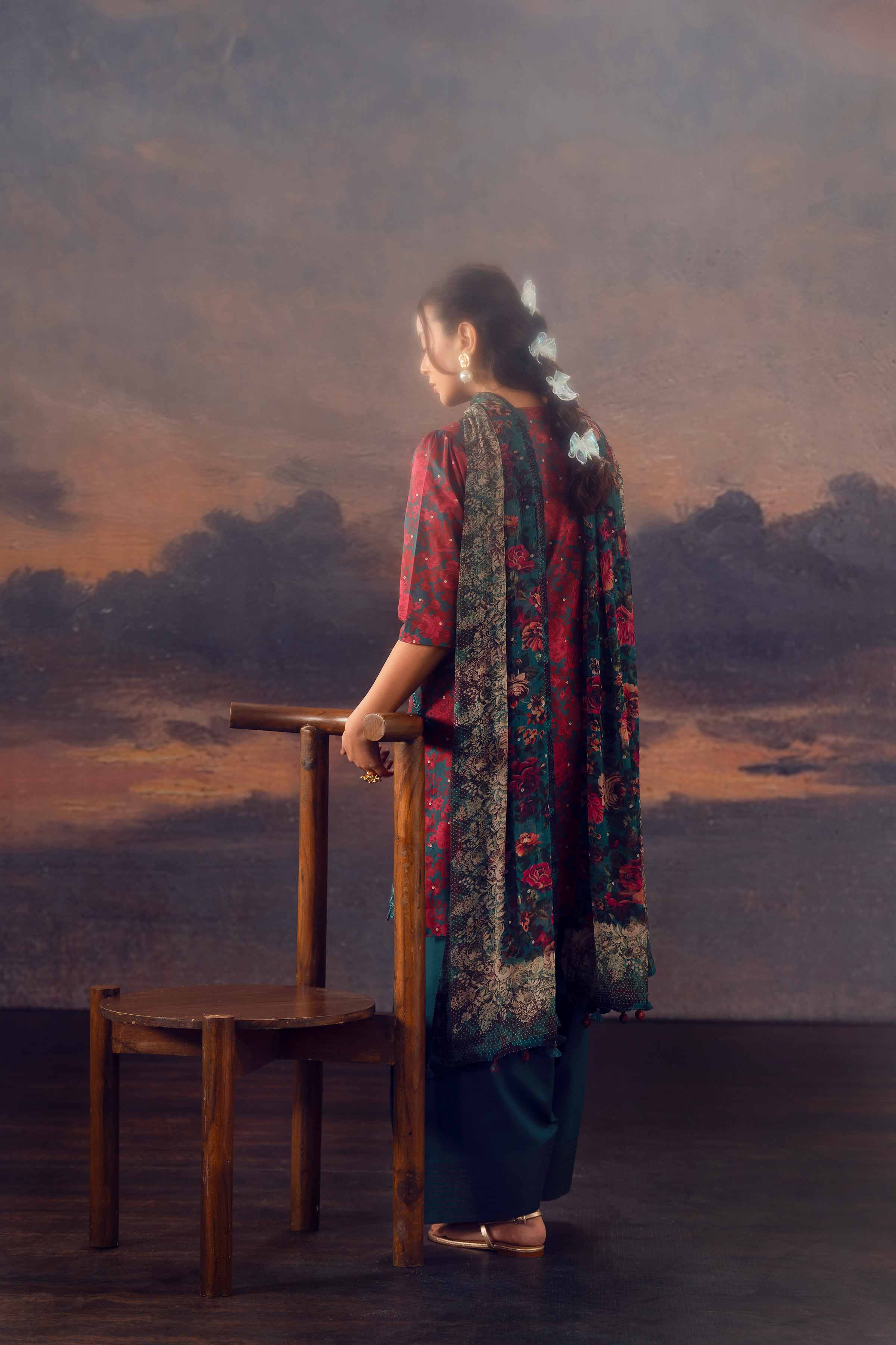 3 Piece - Digital Printed Embroidered Suit - 42601146 for Women - Unstitched Collection | Nishat | Shop Online