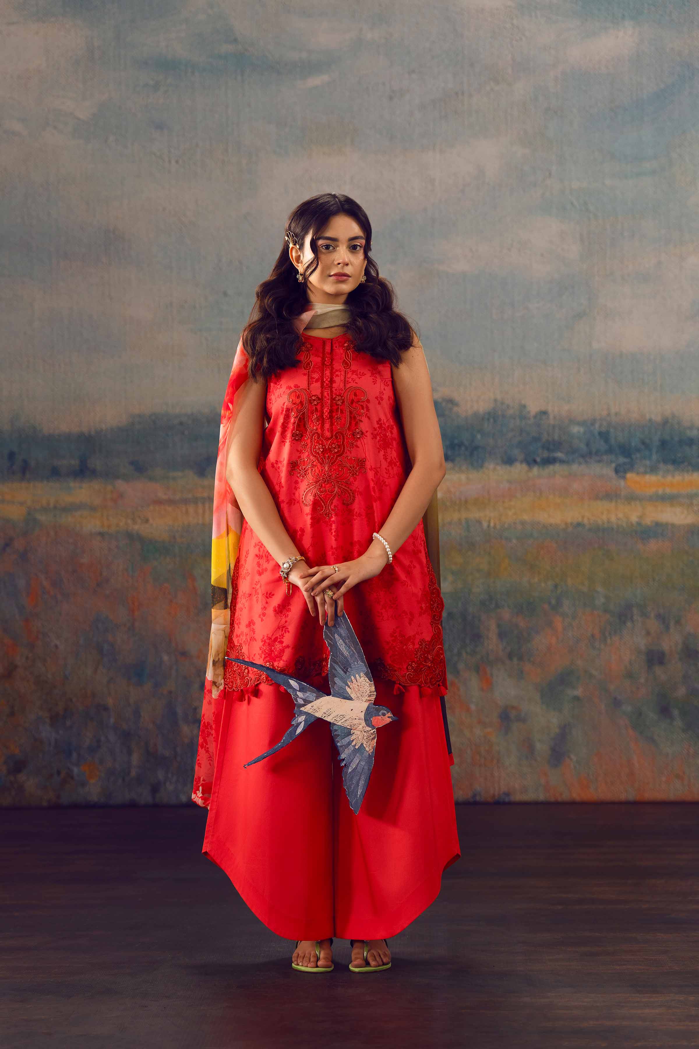 3 Piece - Digital Printed Embroidered Suit - 42601150 for Women - Unstitched Collection | Nishat | Shop Online