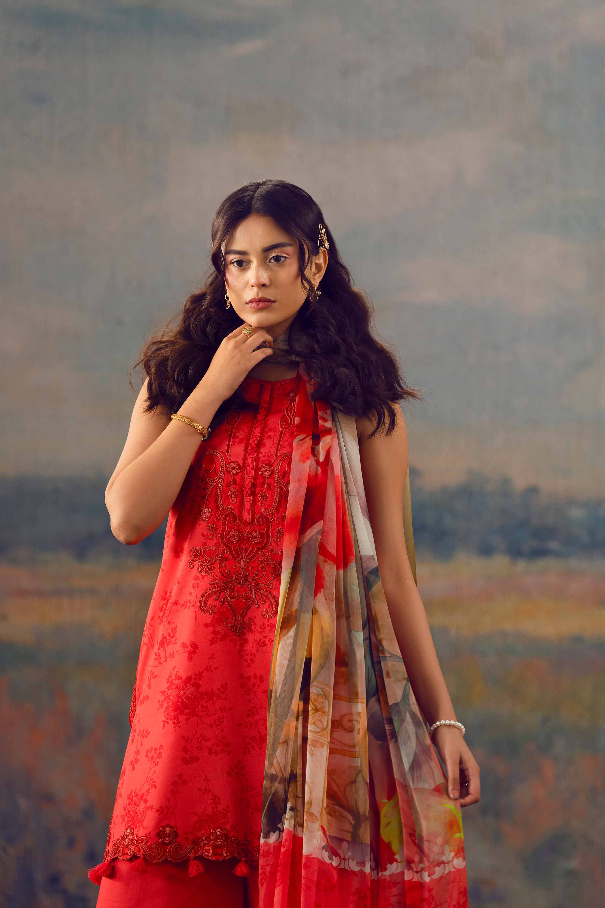 3 Piece - Digital Printed Embroidered Suit - 42601150 for Women - Unstitched Collection | Nishat | Shop Online