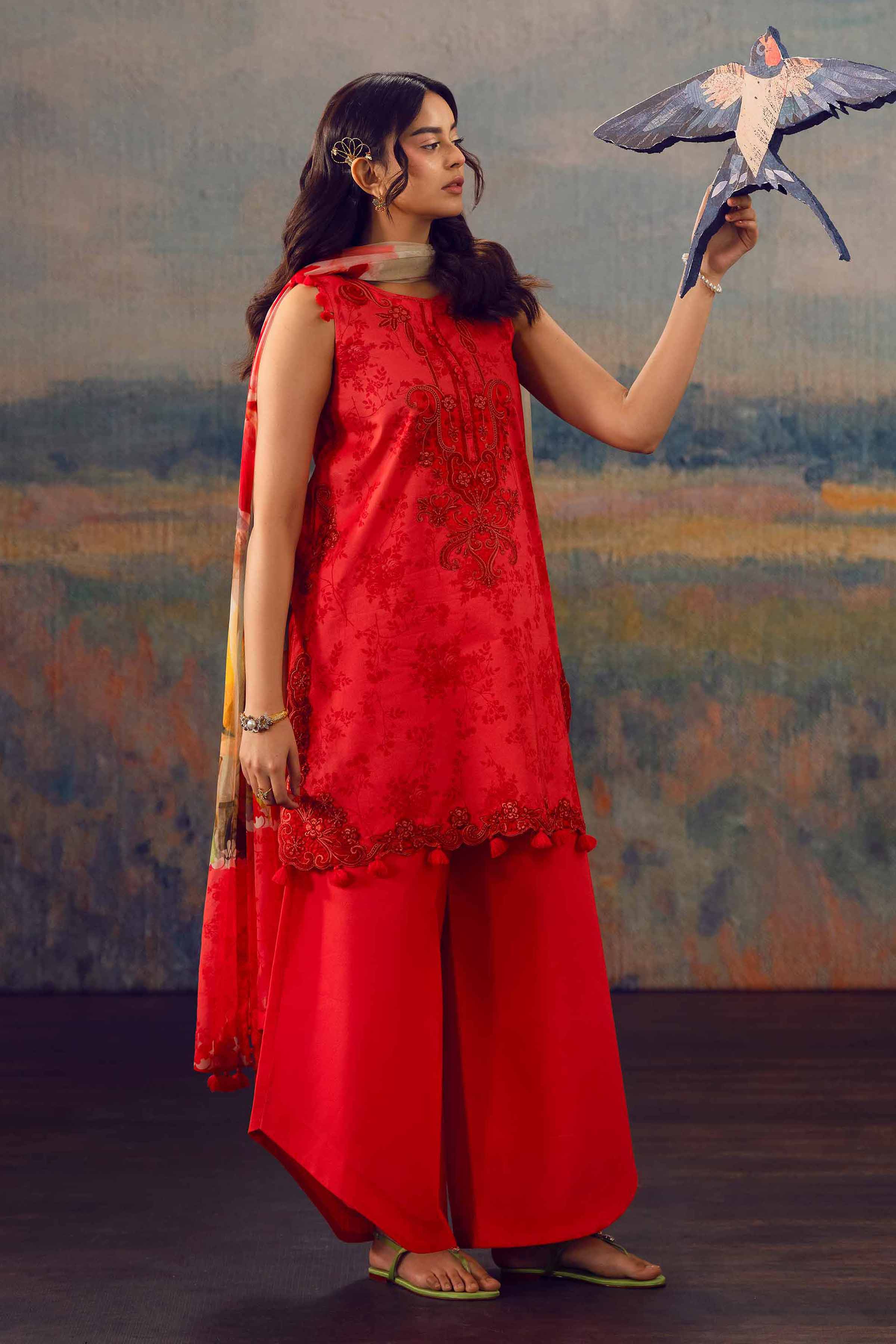 3 Piece - Digital Printed Embroidered Suit - 42601150 for Women - Unstitched Collection | Nishat | Shop Online