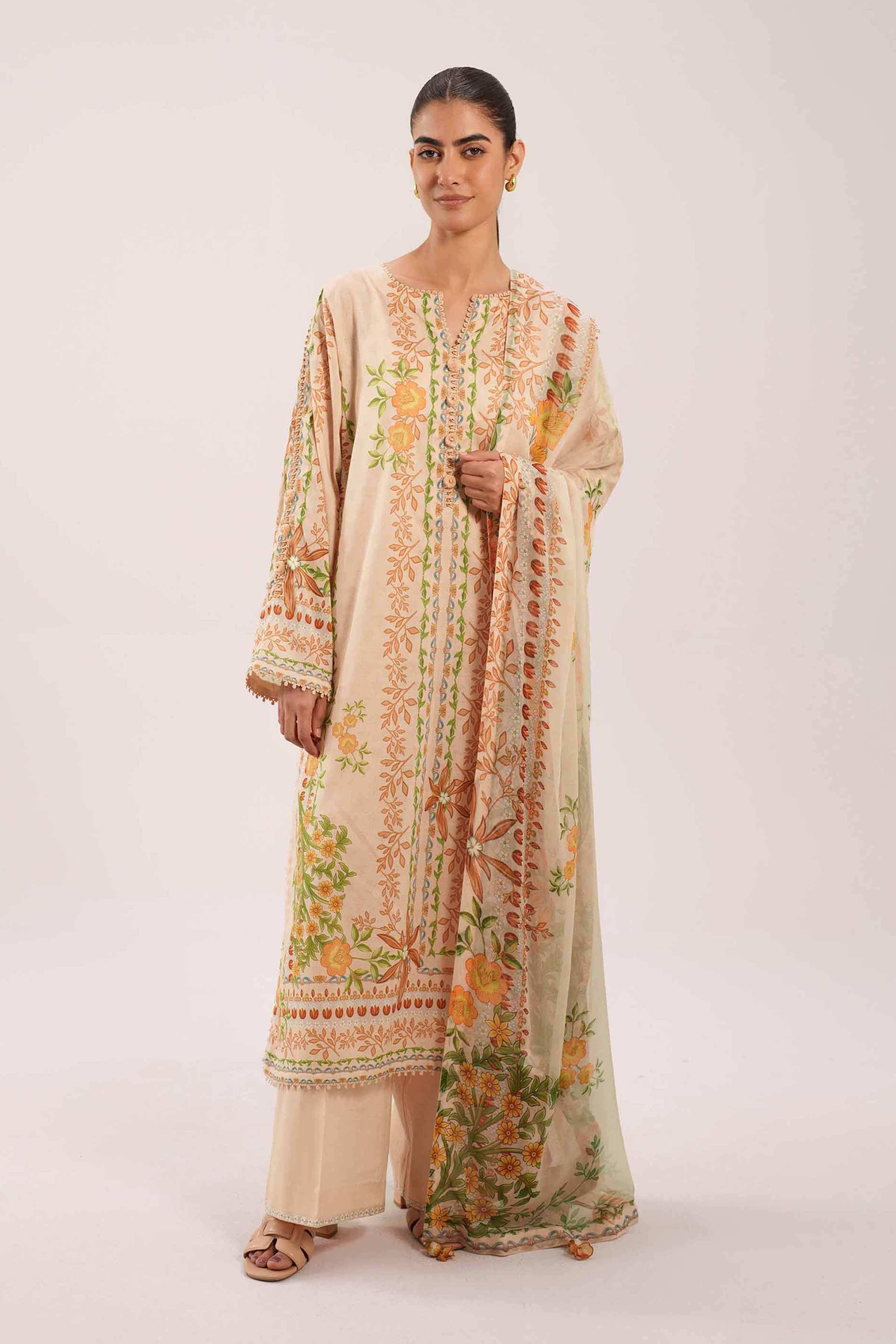 3 Piece - Digital Printed Suit - 42601157 for Women - Unstitched Collection | Nishat | Shop Online