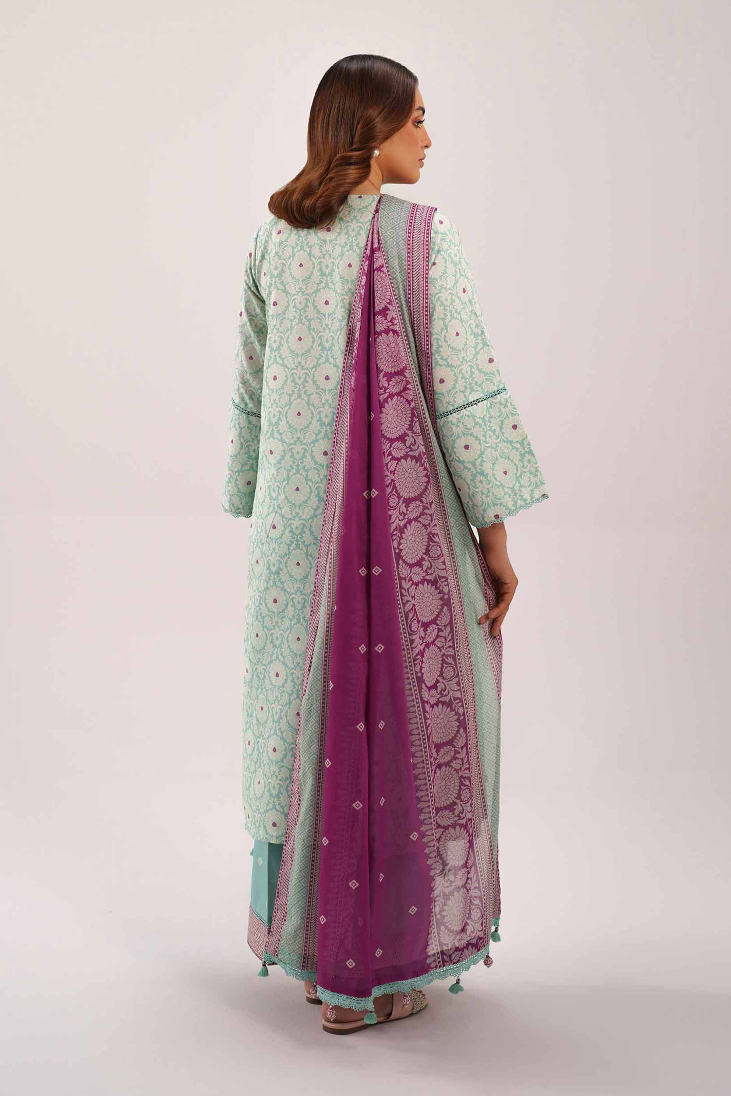 3 Piece - Printed Embroidered Suit - 42601162