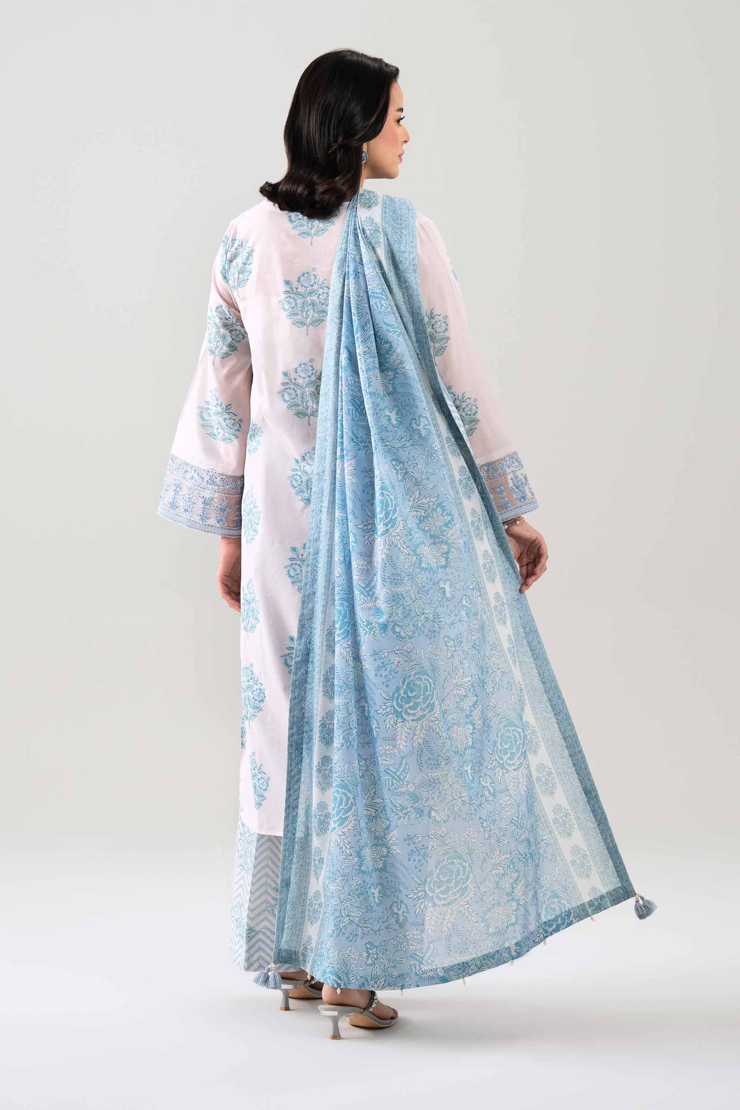 3 Piece - Printed Embroidered Suit - 42601164