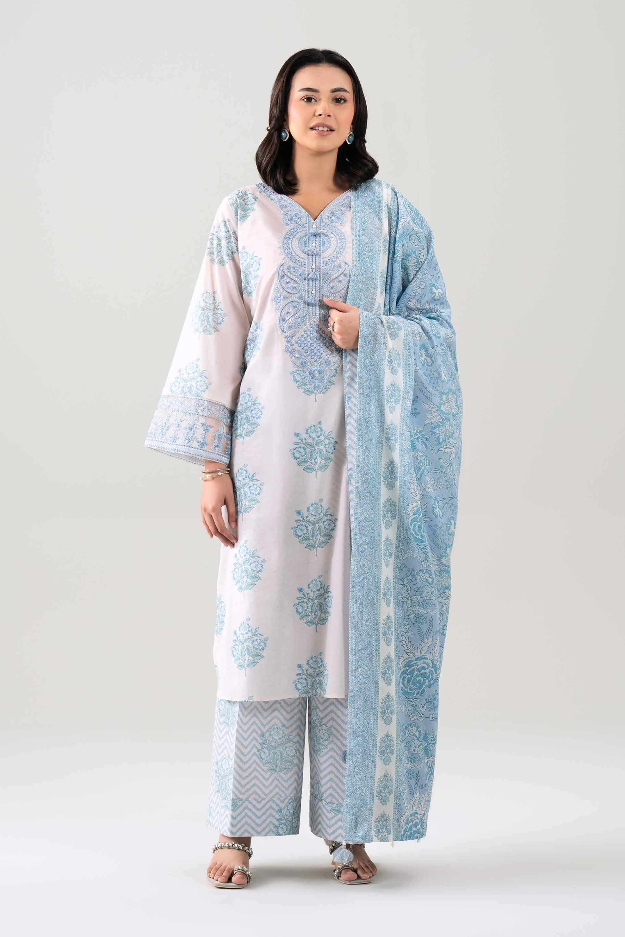 3 Piece - Printed Embroidered Suit - 42601164 for Women - Unstitched Collection | Nishat | Shop Online