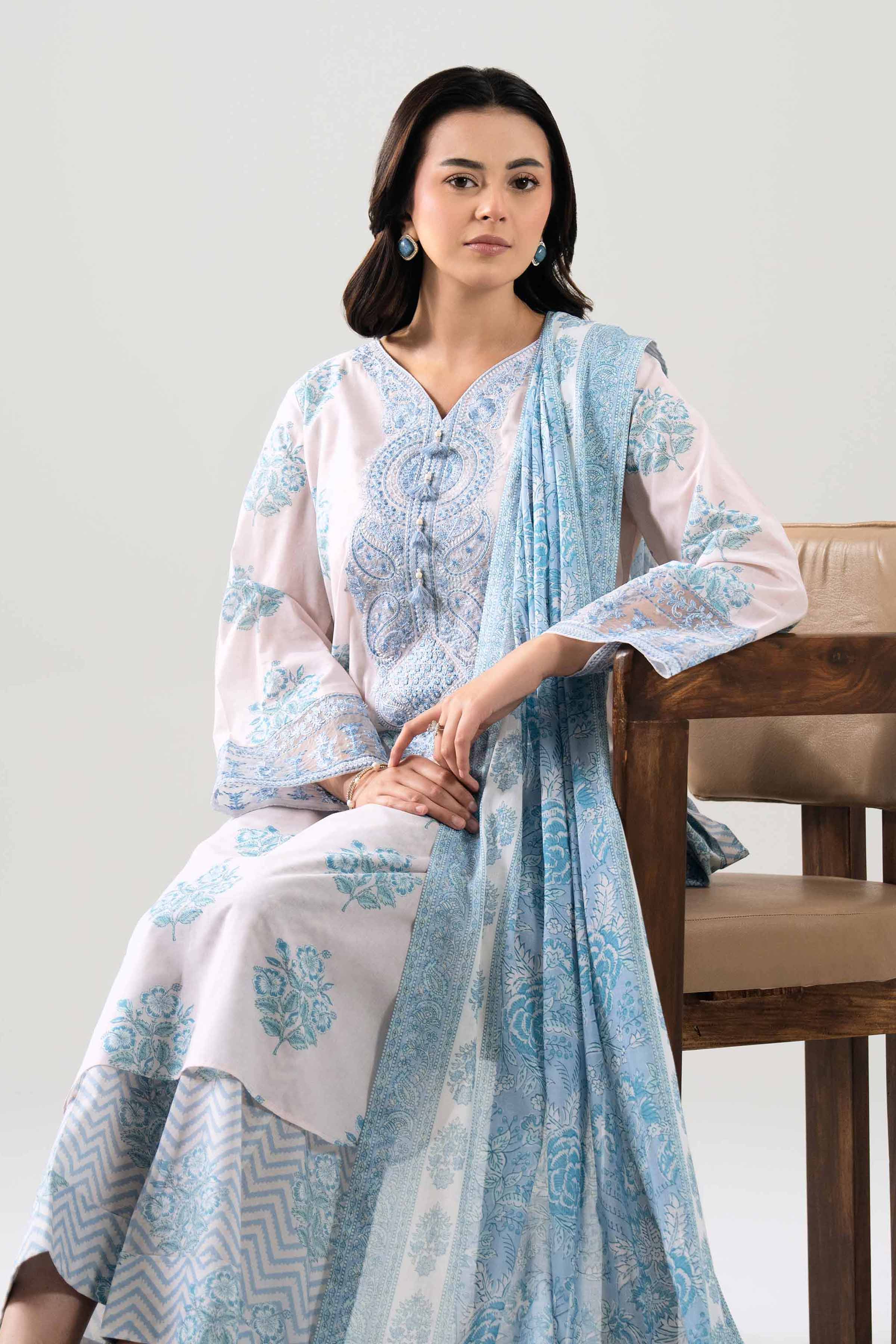 3 Piece - Printed Embroidered Suit - 42601164 for Women - Unstitched Collection | Nishat | Shop Online