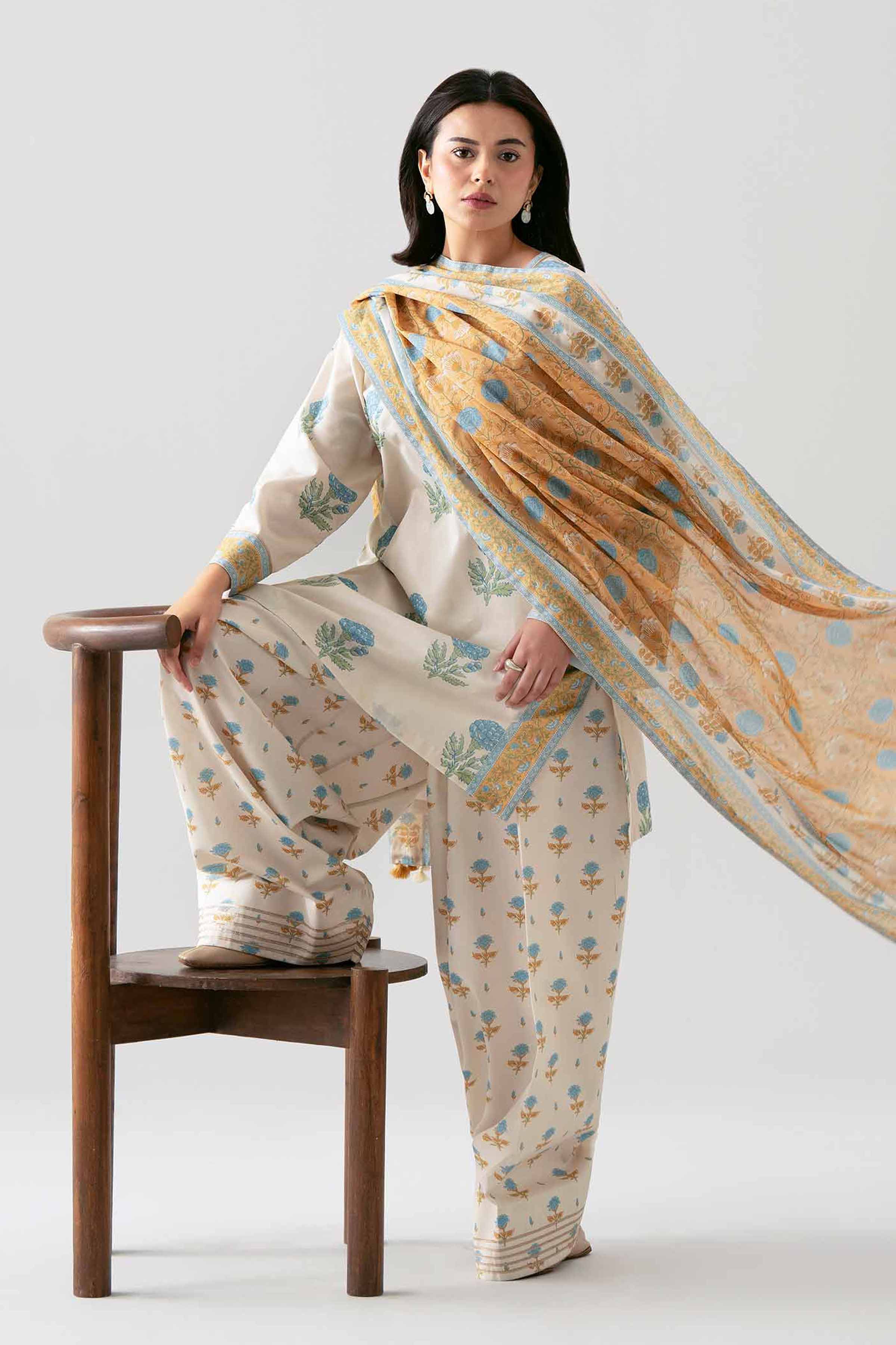 3 Piece - Printed Suit - 42601184 for Women - Unstitched Collection | Nishat | Shop Online