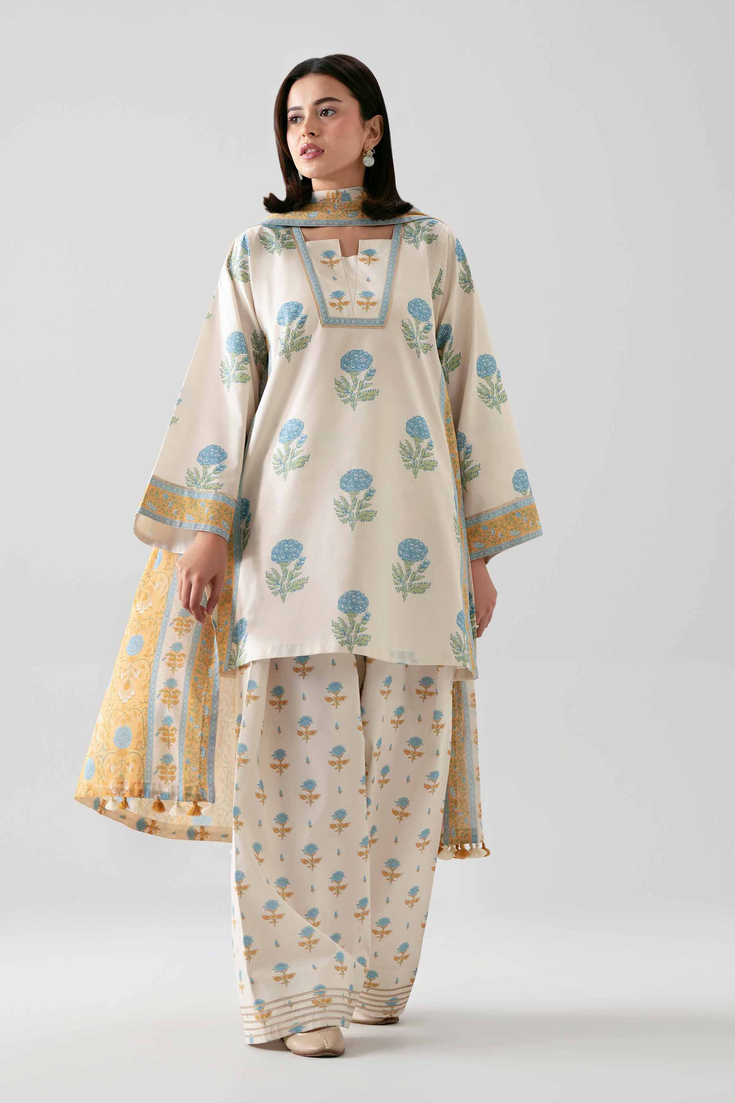 3 Piece - Printed Suit - 42601184 for Women - Unstitched Collection | Nishat | Shop Online