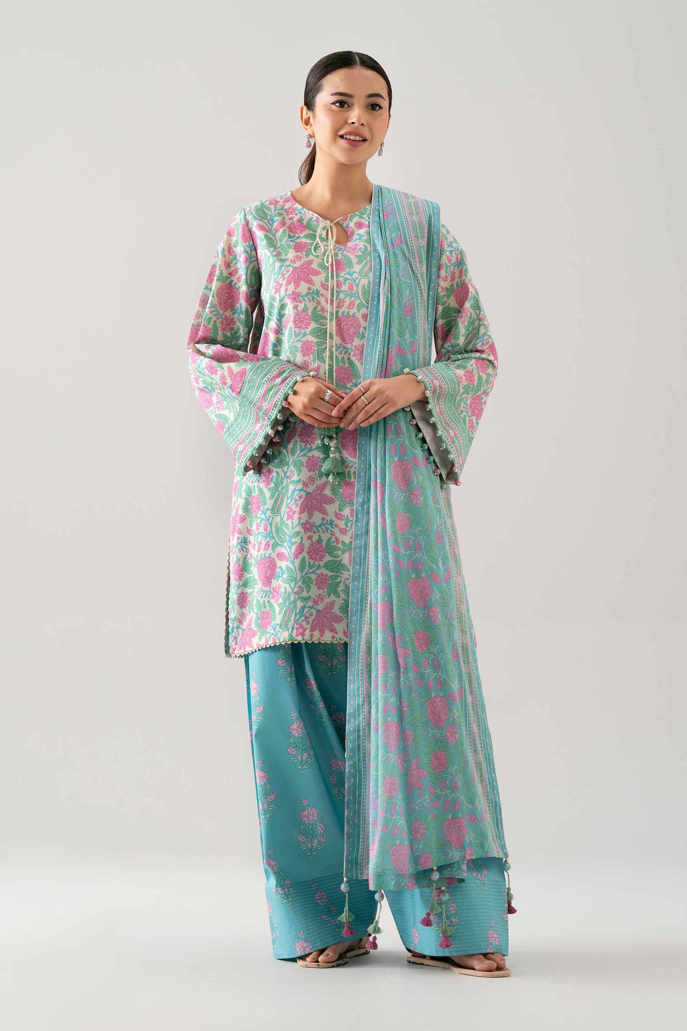 3 Piece - Printed Suit - 42601185 for Women - Unstitched Collection | Nishat | Shop Online