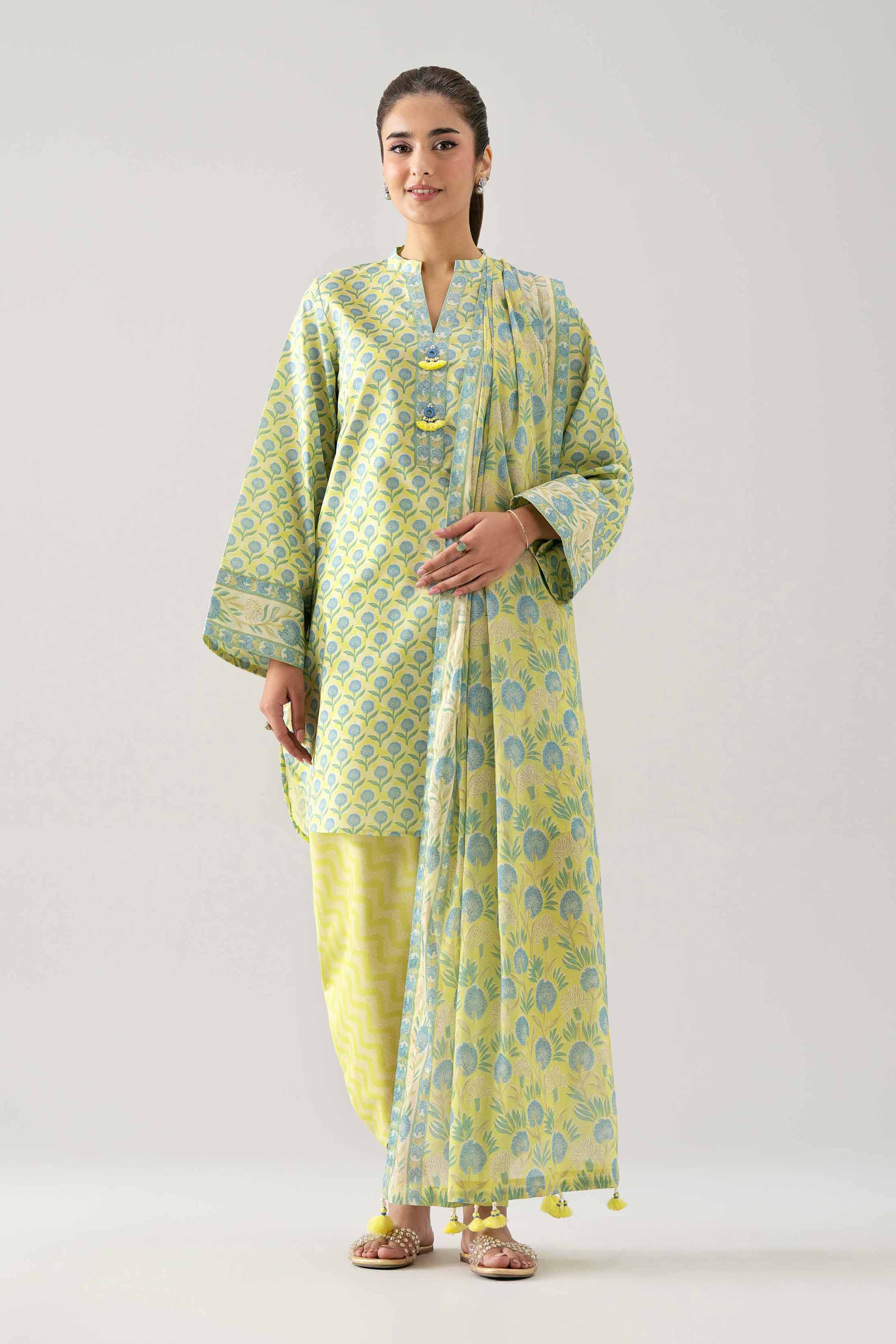 3 Piece - Printed Suit - 42601186 for Women - Unstitched Collection | Nishat | Shop Online