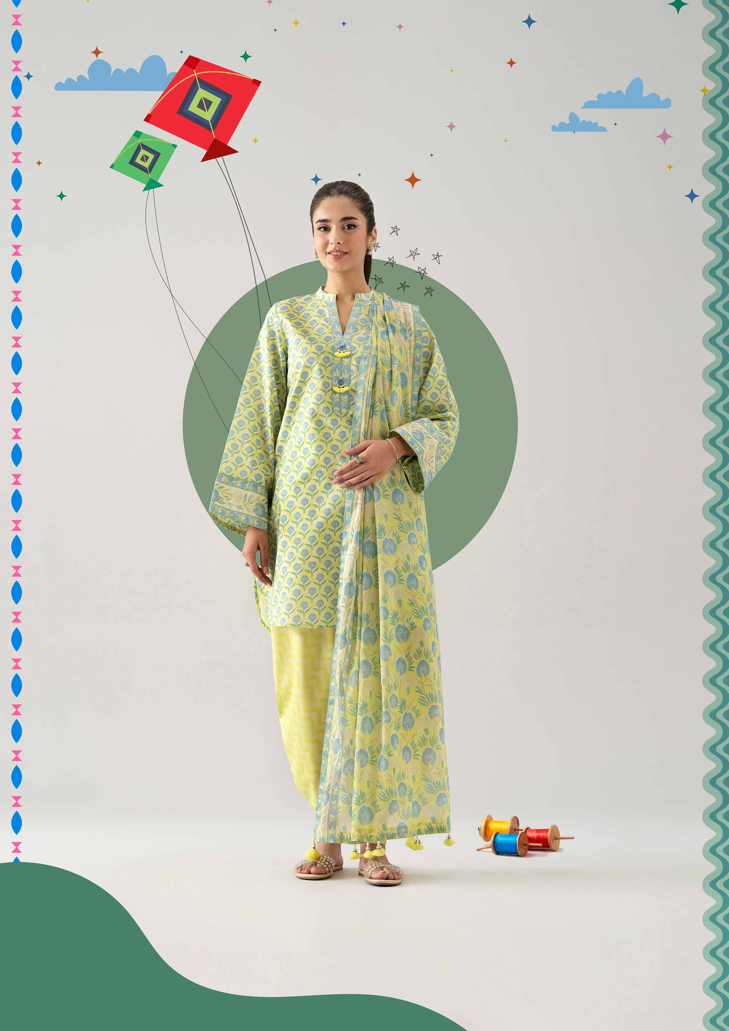 3 Piece - Printed Suit - 42601186