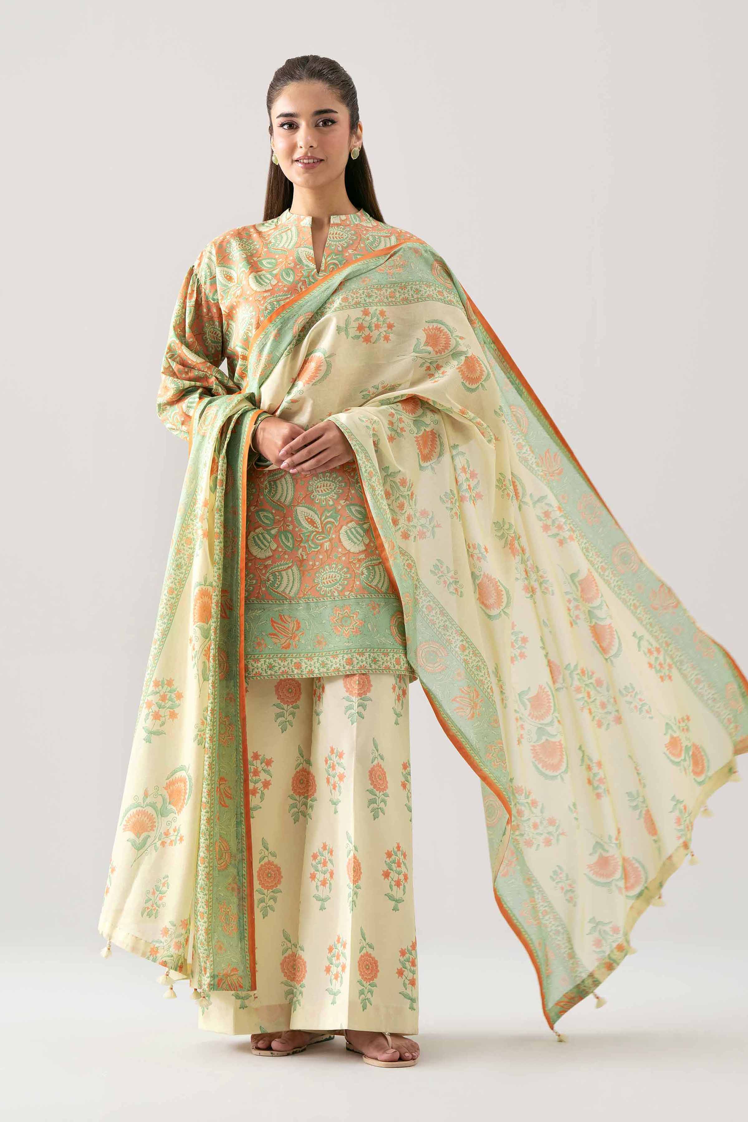 3 Piece - Printed Suit - 42601190 for Women - Unstitched Collection | Nishat | Shop Online