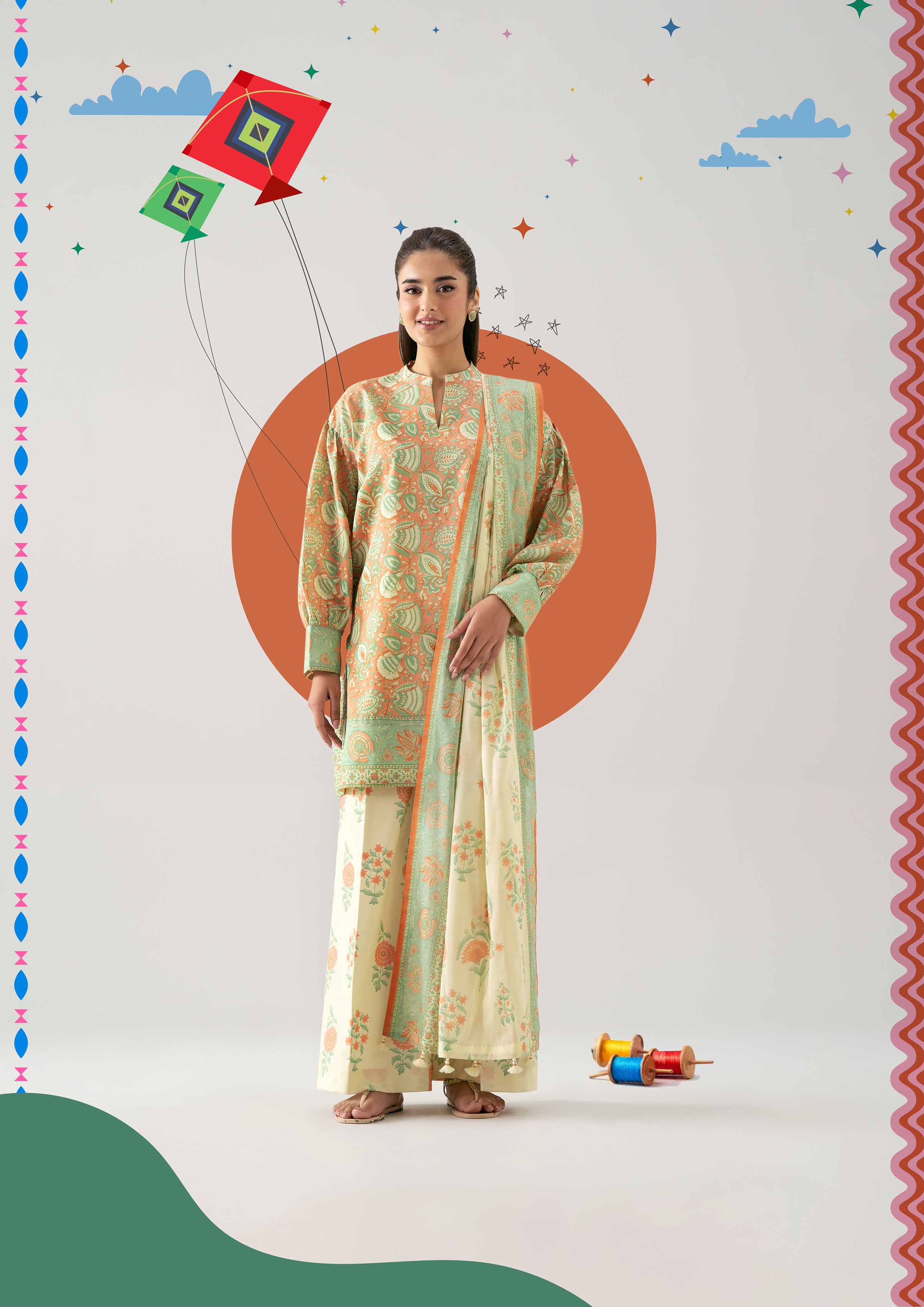 3 Piece - Printed Suit - 42601190