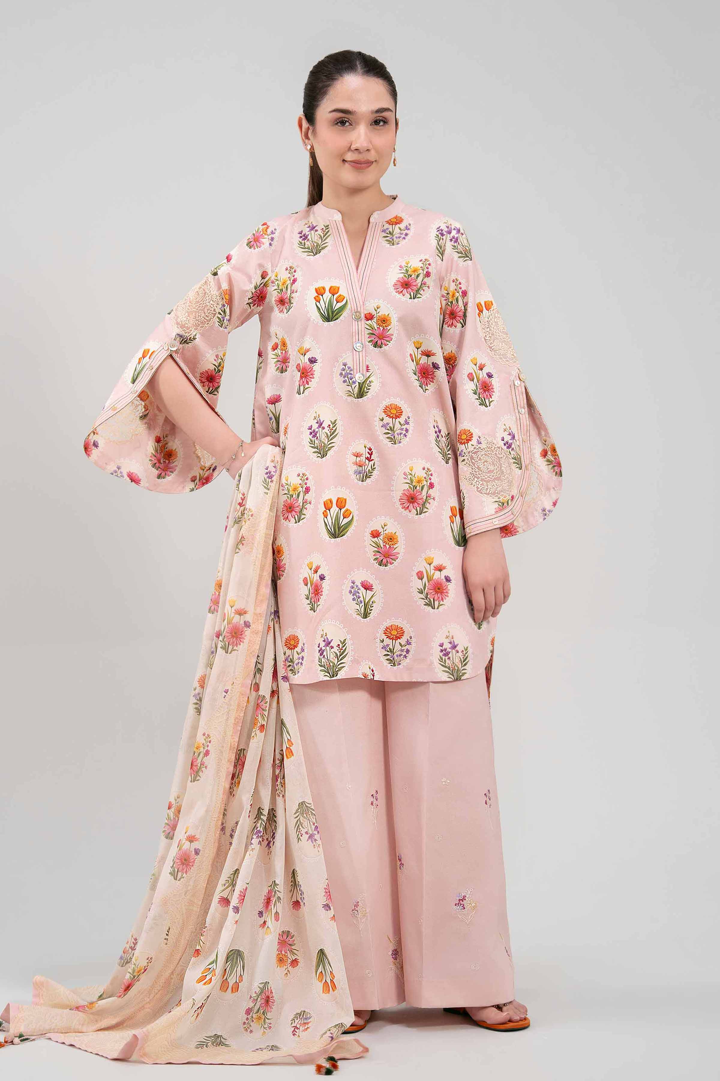 3 Piece - Digital Printed Embroidered Suit - 42601196 for Women - Unstitched Collection | Nishat | Shop Online