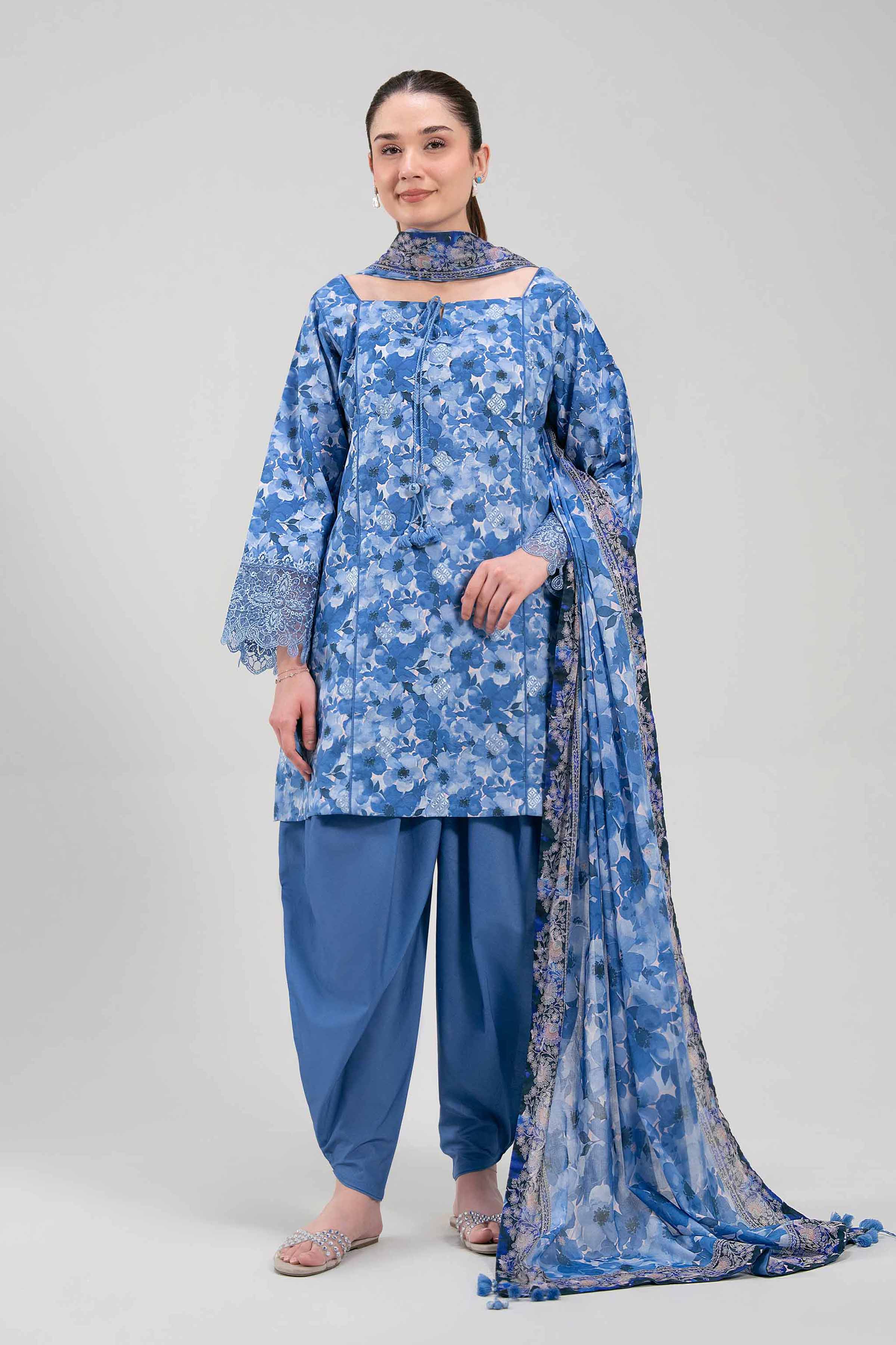 3 Piece - Digital Printed Embroidered Suit - 42601198 for Women - Unstitched Collection | Nishat | Shop Online