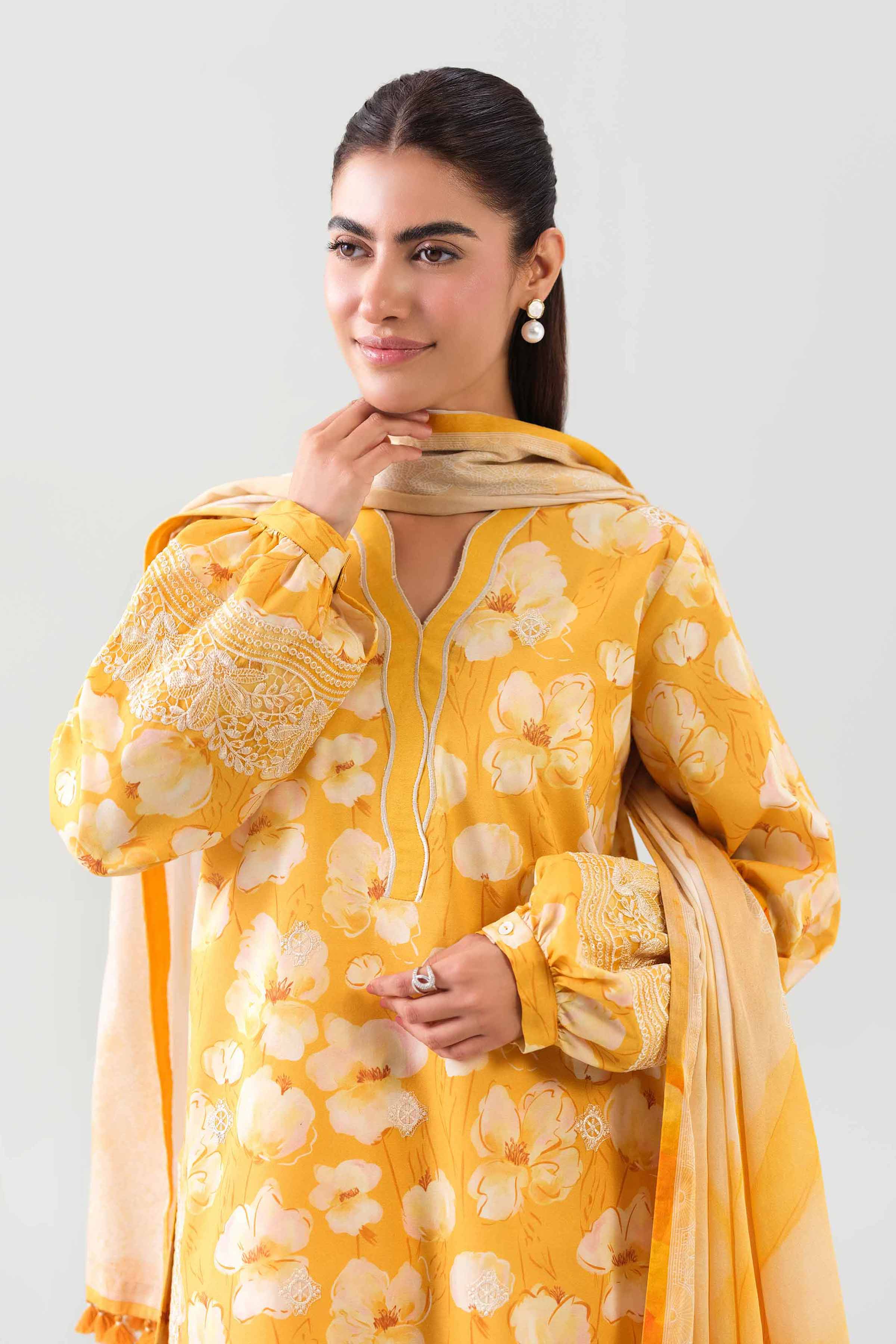 3 Piece - Digital Printed Embroidered Suit - 42601200 for Women - Unstitched Collection | Nishat | Shop Online