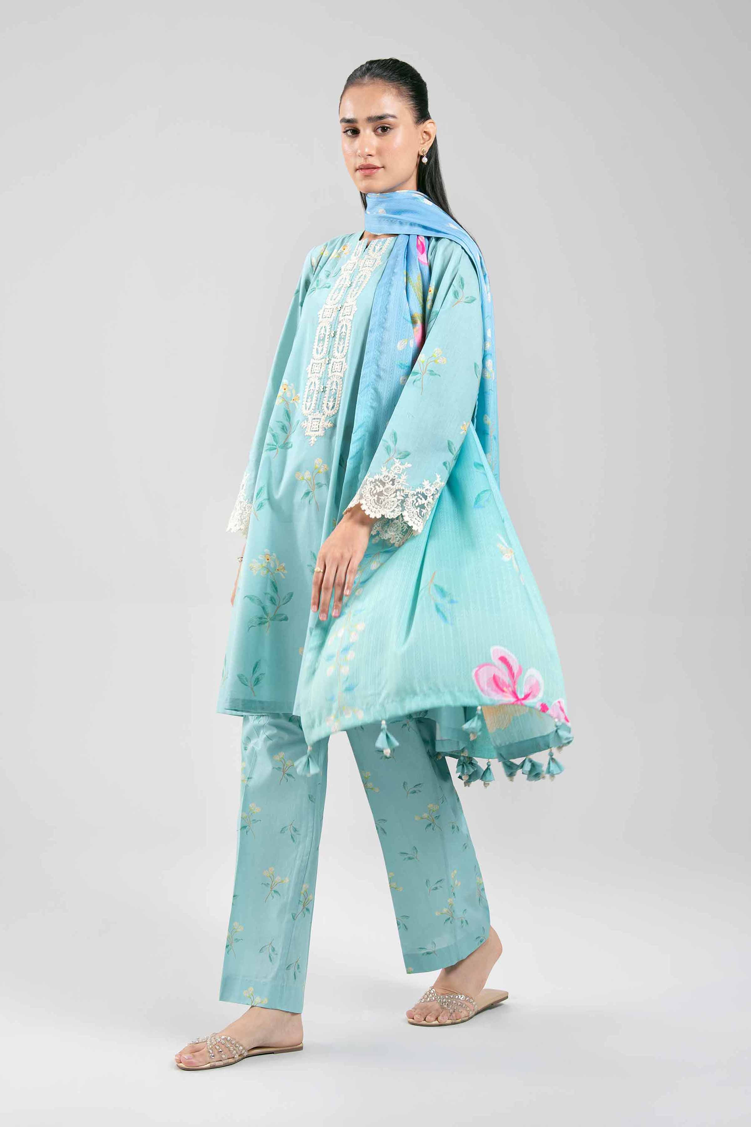 3 Piece - Digital Printed Embroidered Suit - 42601201 for Women - Unstitched Collection | Nishat | Shop Online