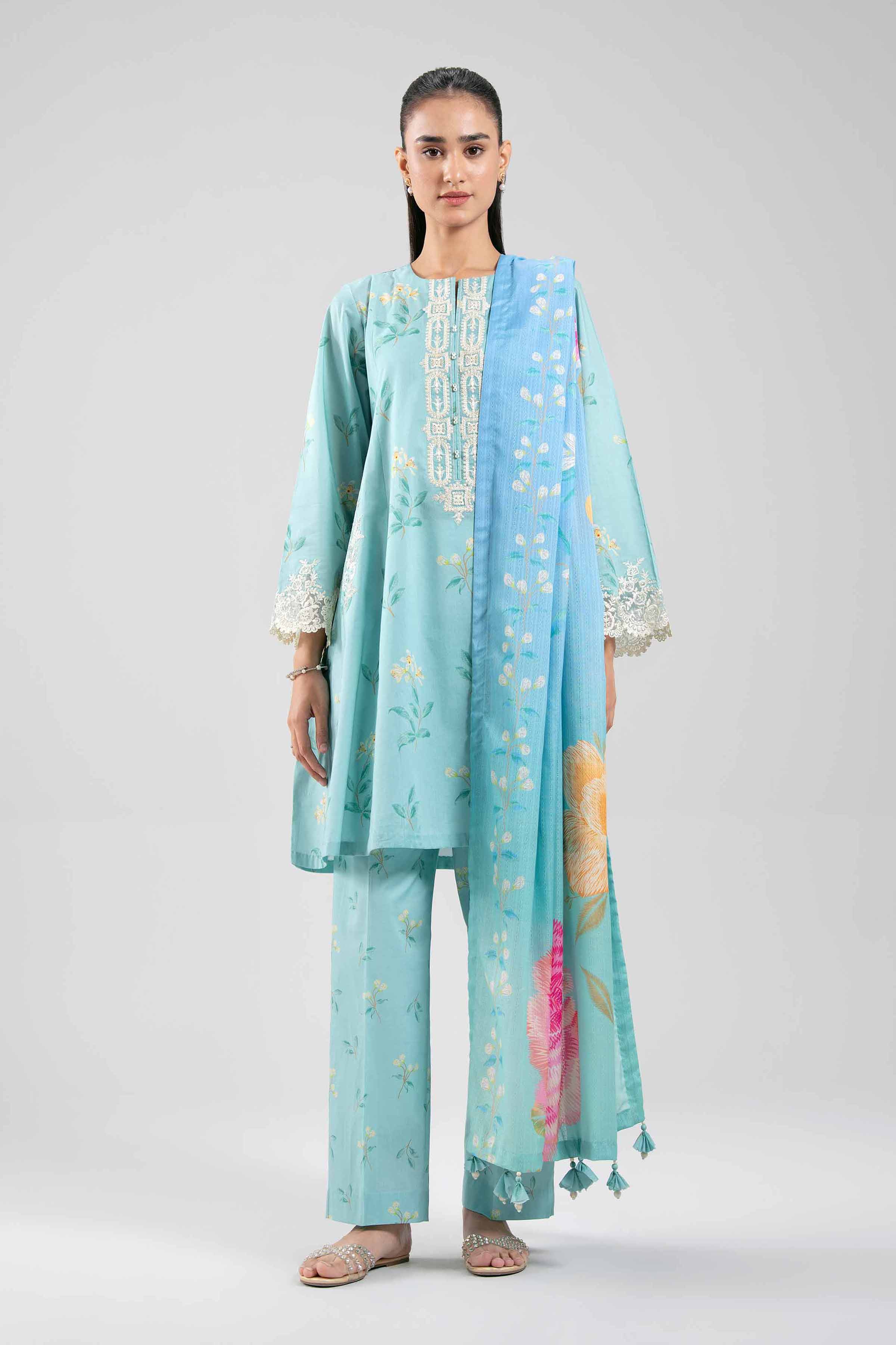 3 Piece - Digital Printed Embroidered Suit - 42601201 for Women - Unstitched Collection | Nishat | Shop Online