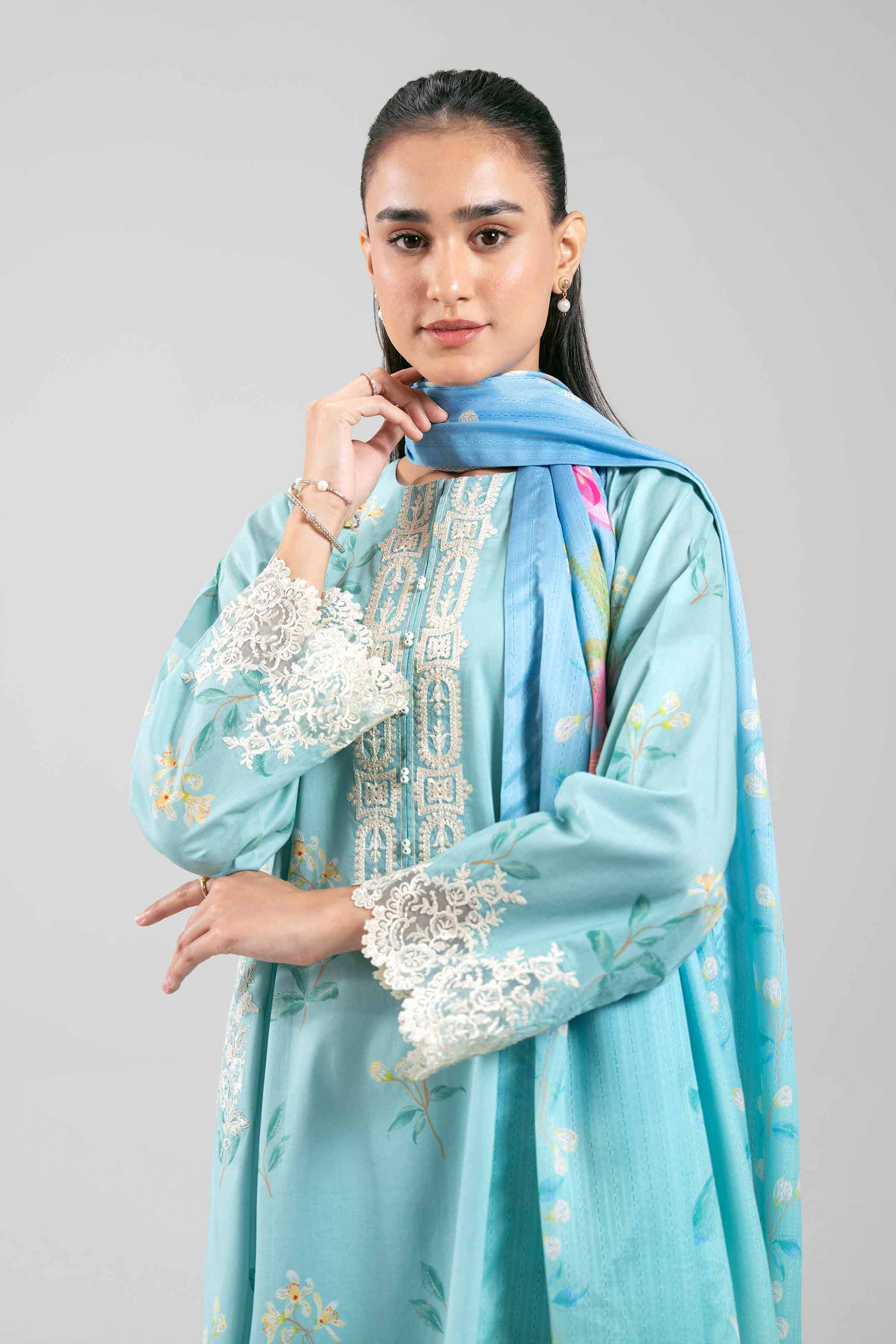 3 Piece - Digital Printed Embroidered Suit - 42601201 for Women - Unstitched Collection | Nishat | Shop Online