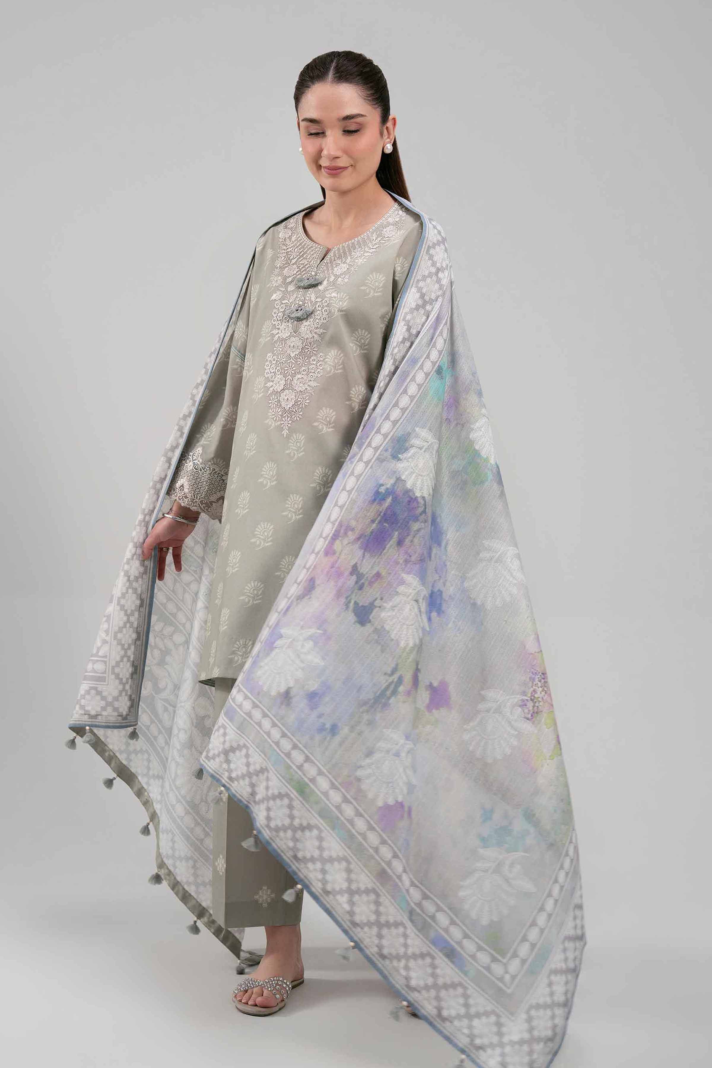 3 Piece - Digital Printed Embroidered Suit - 42601204 for Women - Unstitched Collection | Nishat | Shop Online