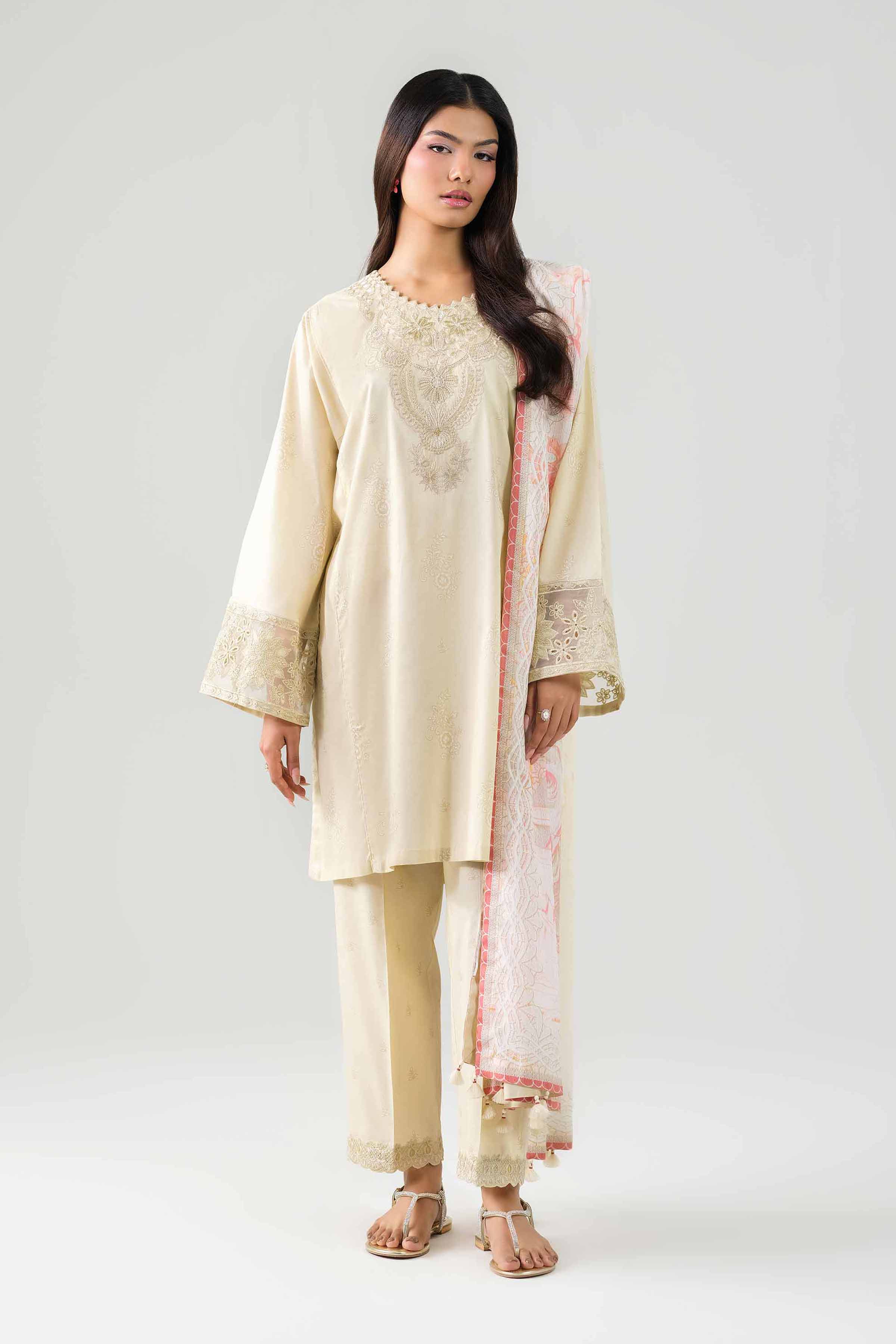 3 Piece - Digital Printed Embroidered Suit - 42601205 for Women - Unstitched Collection | Nishat | Shop Online