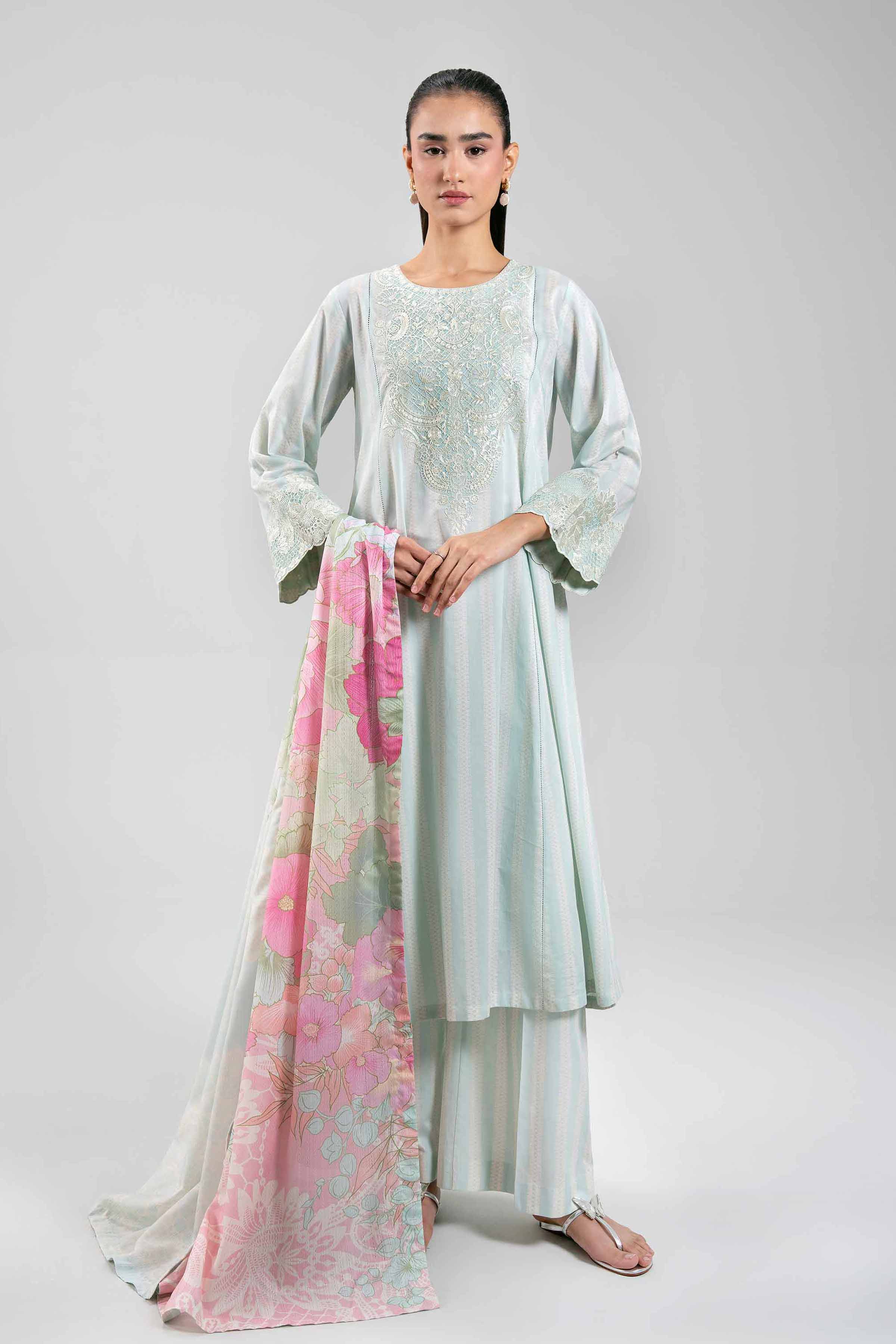 3 Piece - Digital Printed Embroidered Suit - 42601208 for Women - Unstitched Collection | Nishat | Shop Online