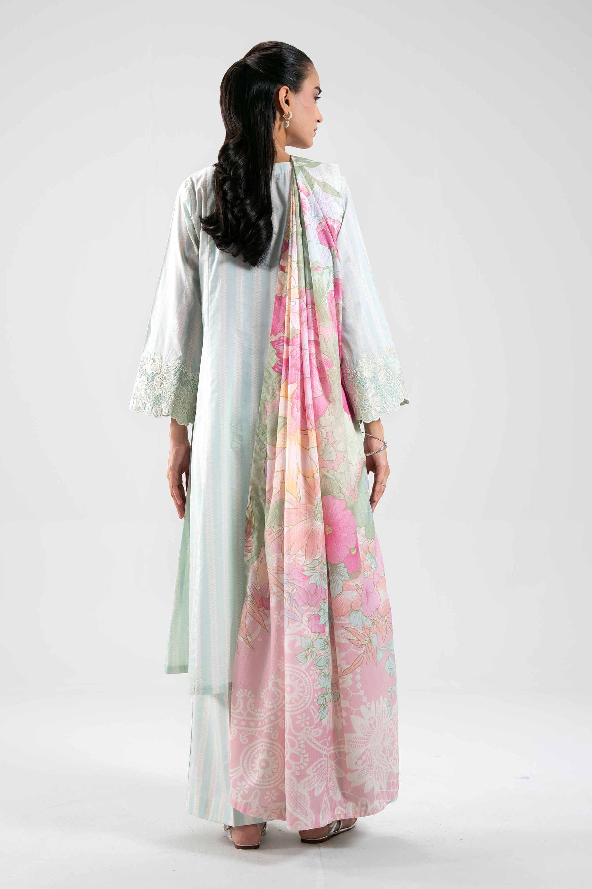 3 Piece - Digital Printed Embroidered Suit - 42601208