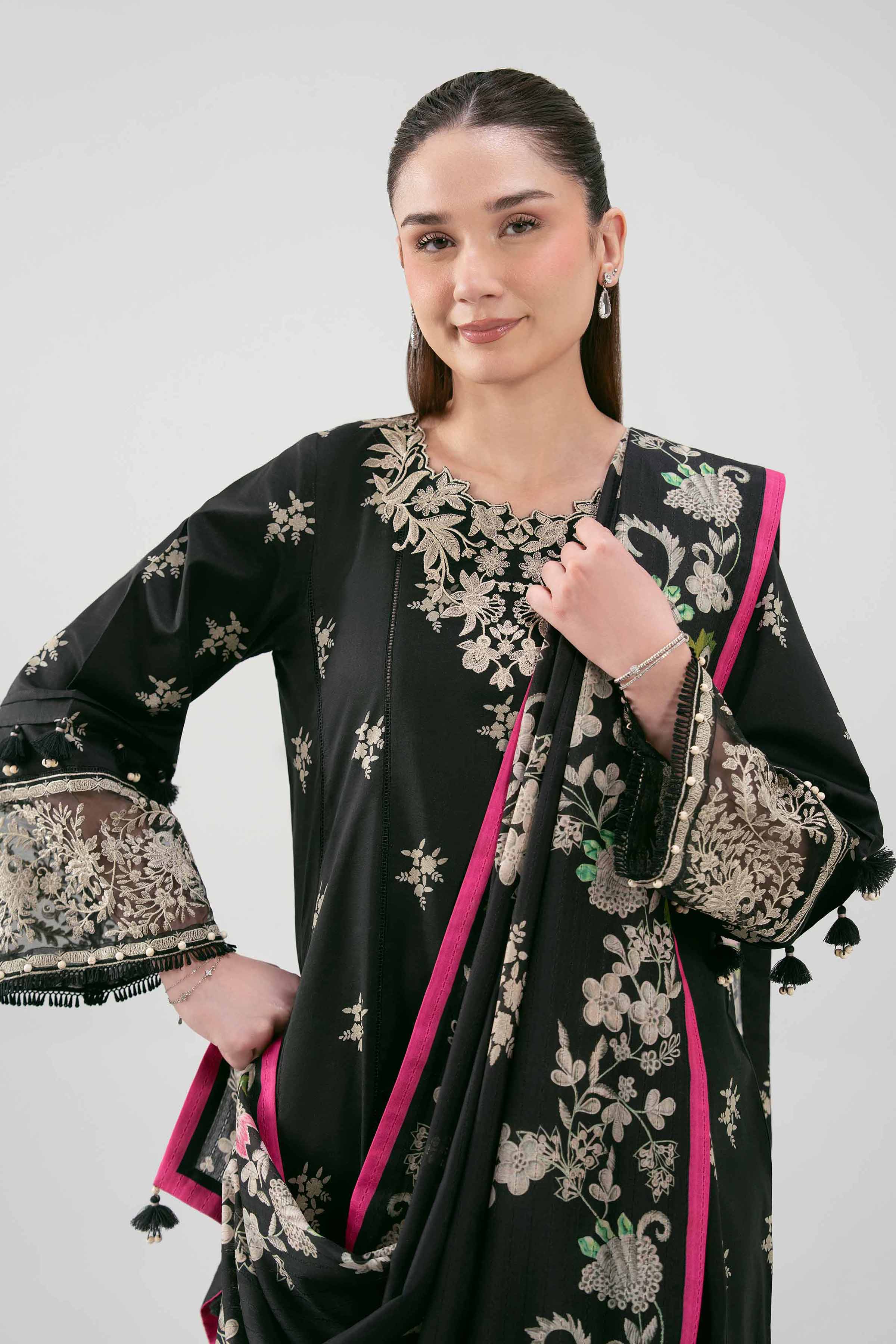 3 Piece - Digital Printed Embroidered Suit - 42601210 for Women - Unstitched Collection | Nishat | Shop Online