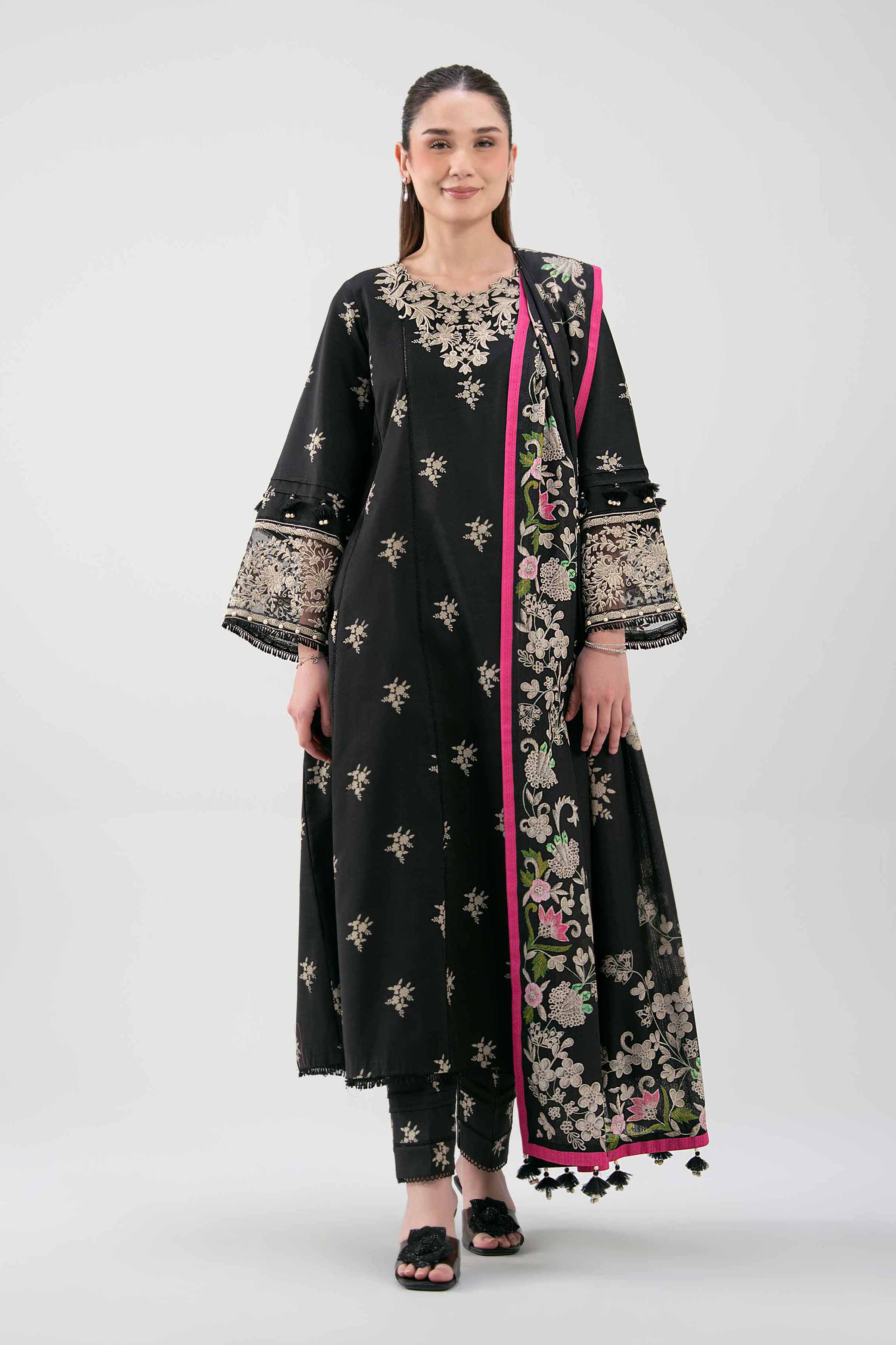 3 Piece - Digital Printed Embroidered Suit - 42601210 for Women - Unstitched Collection | Nishat | Shop Online
