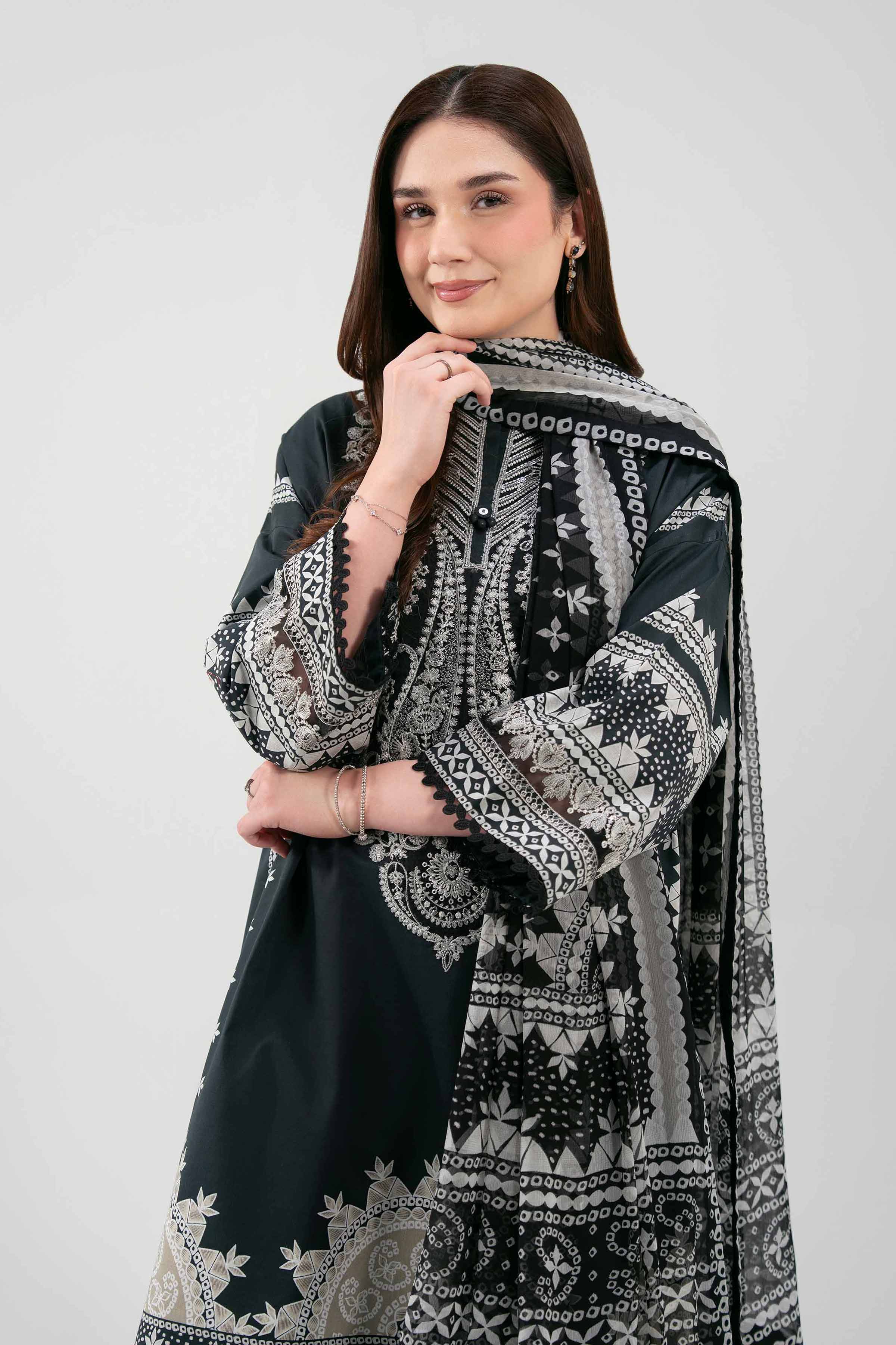 3 Piece - Digital Printed Embroidered Suit - 42601212 for Women - Unstitched Collection | Nishat | Shop Online