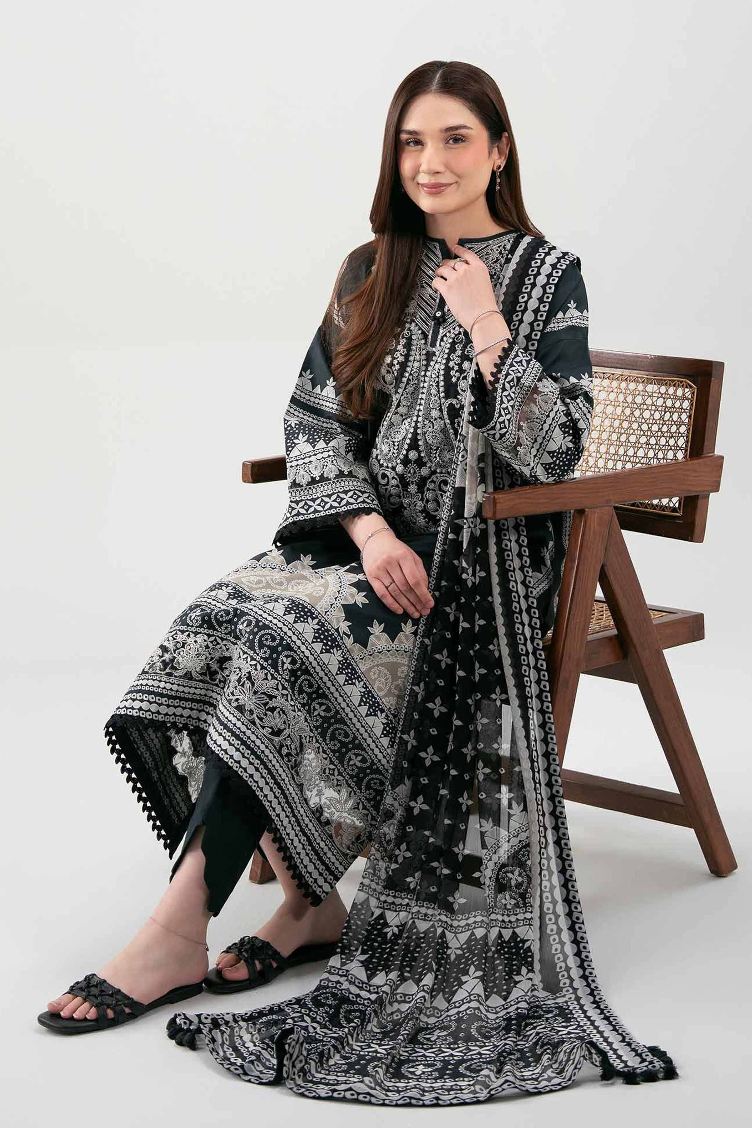 3 Piece - Digital Printed Embroidered Suit - 42601212 for Women - Unstitched Collection | Nishat | Shop Online