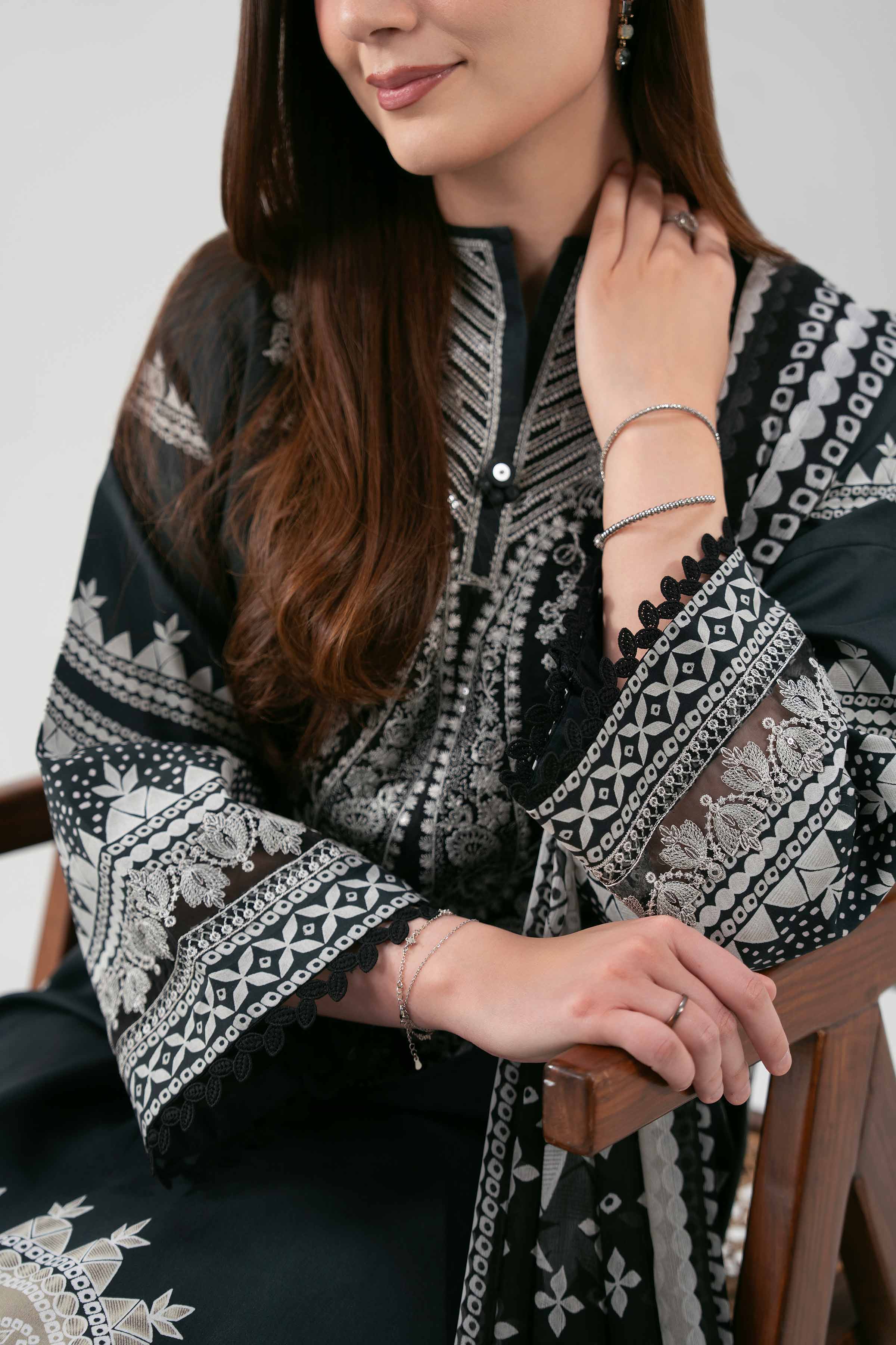 3 Piece - Digital Printed Embroidered Suit - 42601212 for Women - Unstitched Collection | Nishat | Shop Online