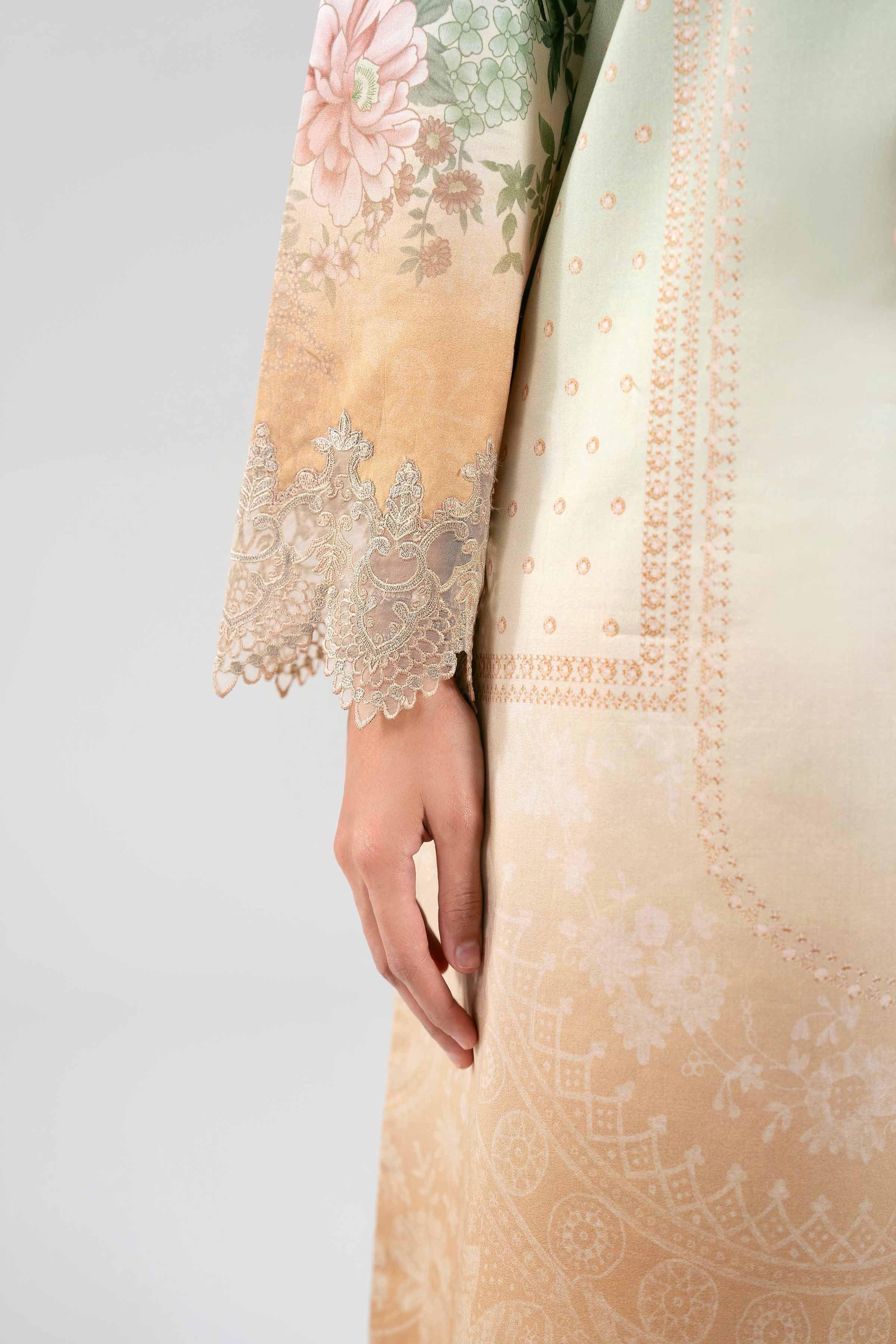 3 Piece - Digital Printed Embroidered Suit - 42601214