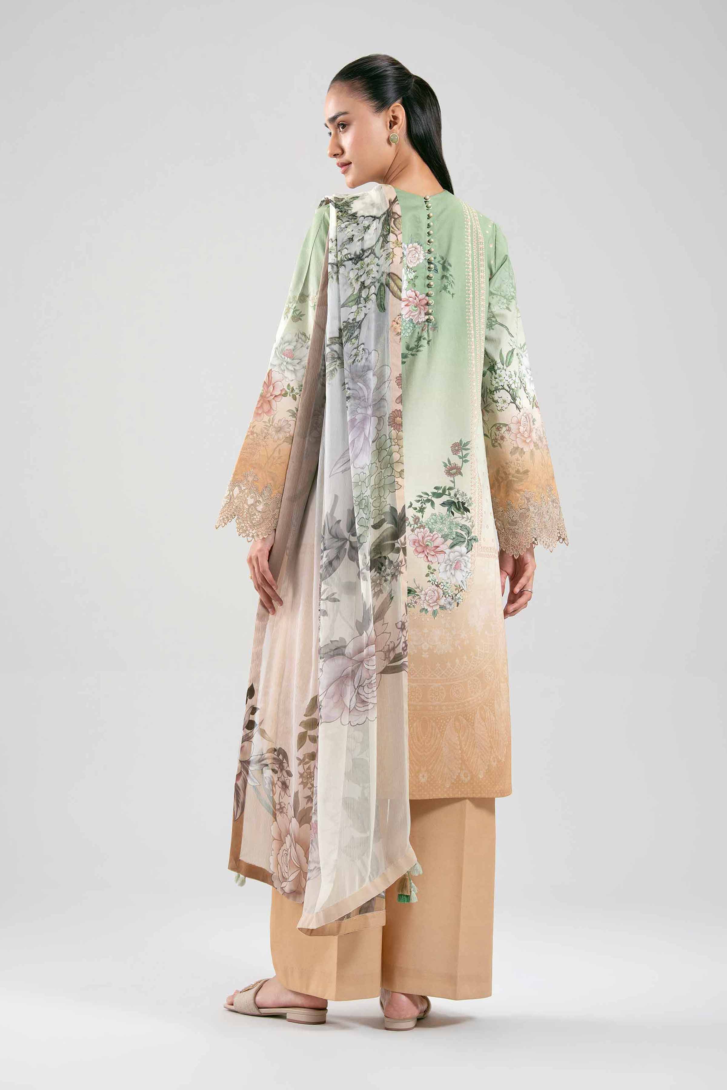 3 Piece - Digital Printed Embroidered Suit - 42601214