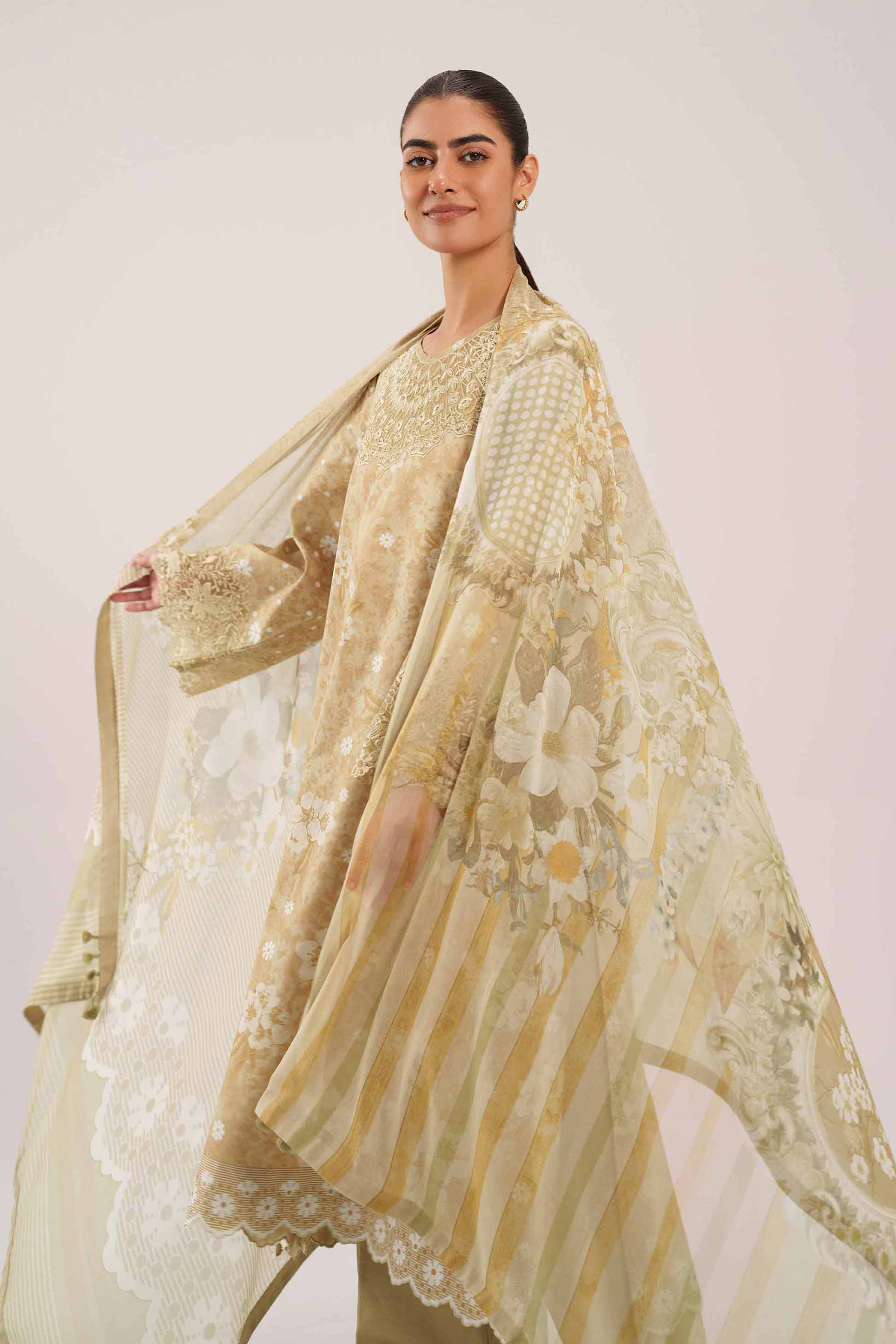 3 Piece - Digital Printed Embroidered Suit - 42601215 for Women - Unstitched Collection | Nishat | Shop Online