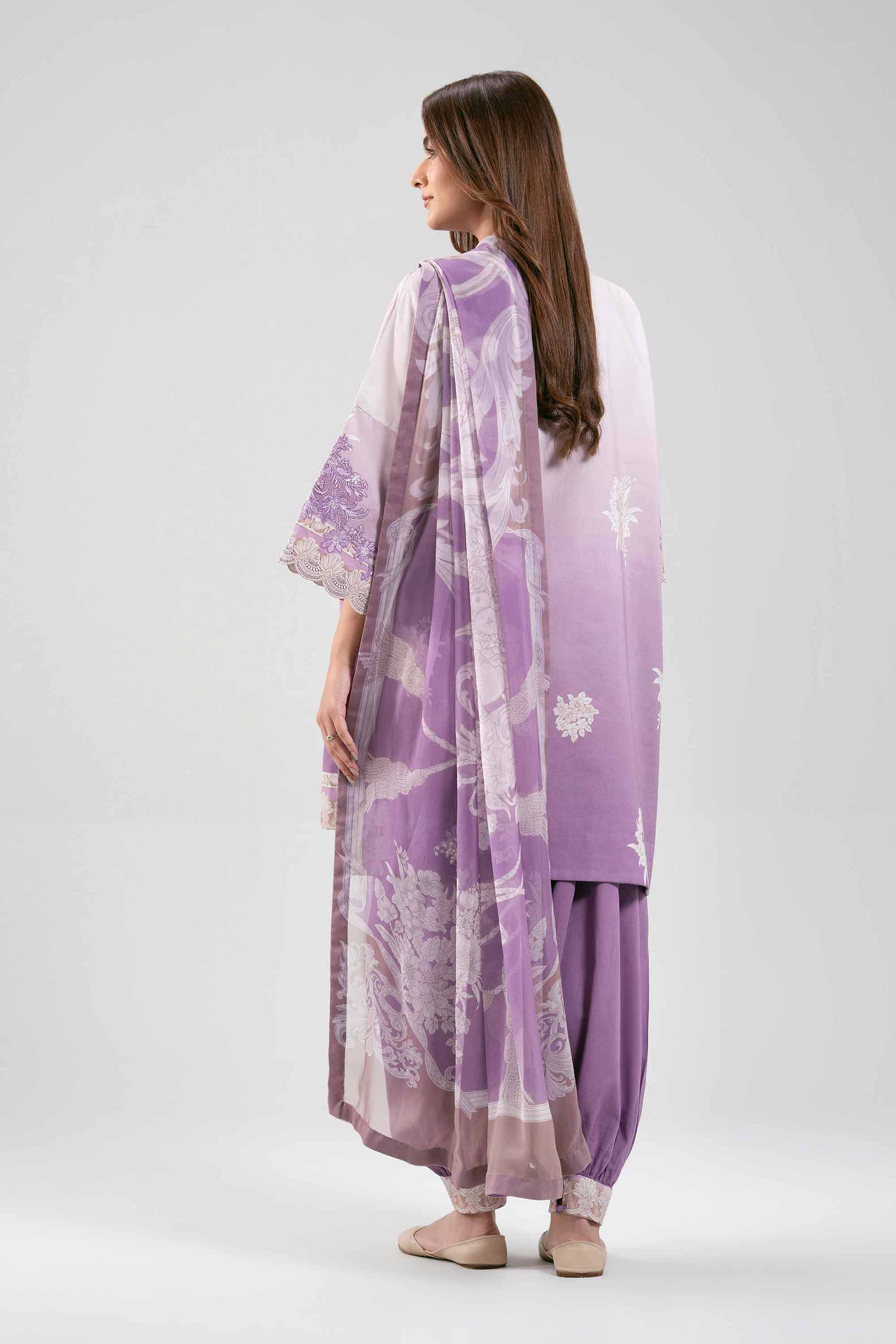 3 Piece - Digital Printed Embroidered Suit - 42601216