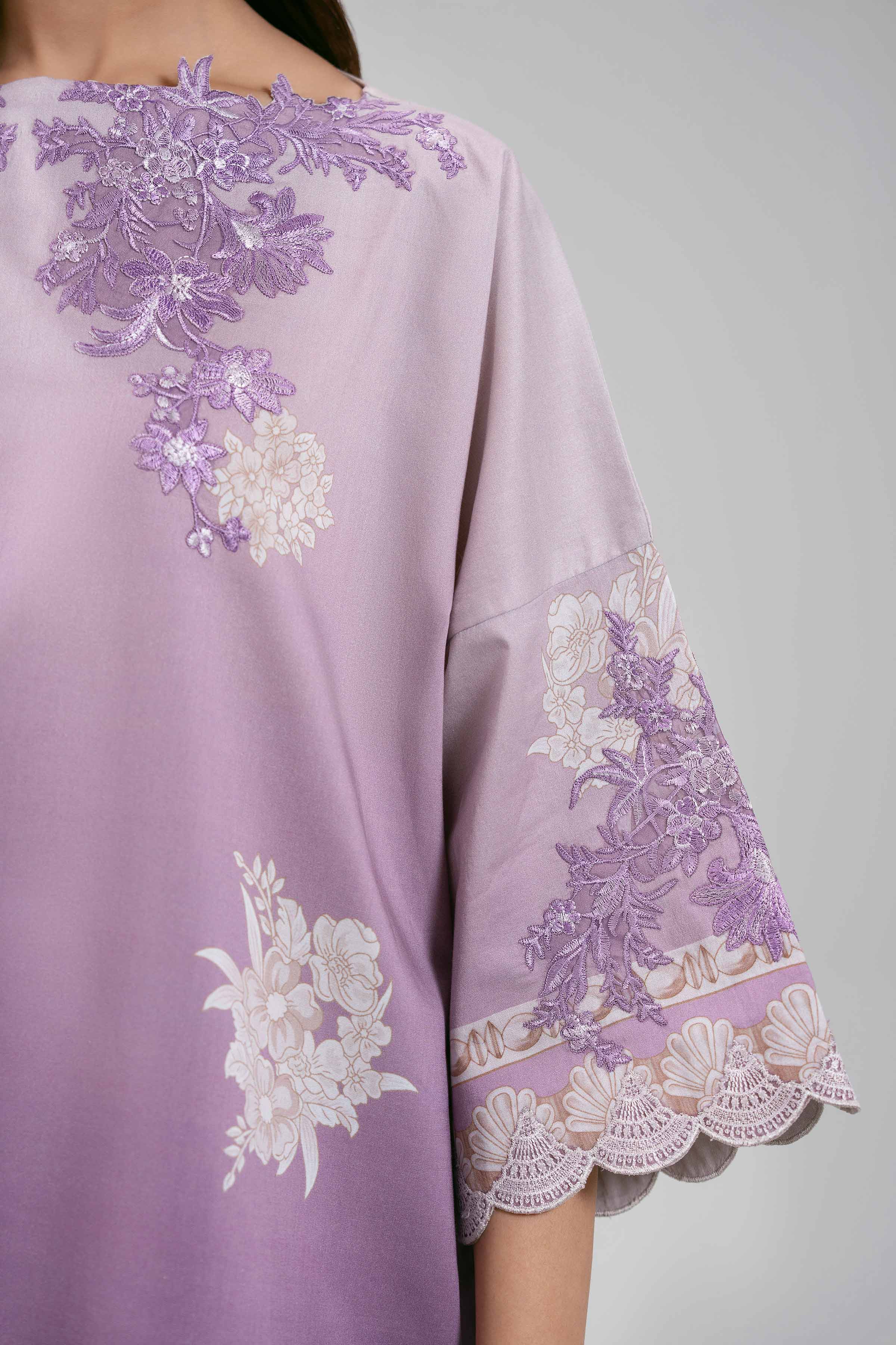 3 Piece - Digital Printed Embroidered Suit - 42601216