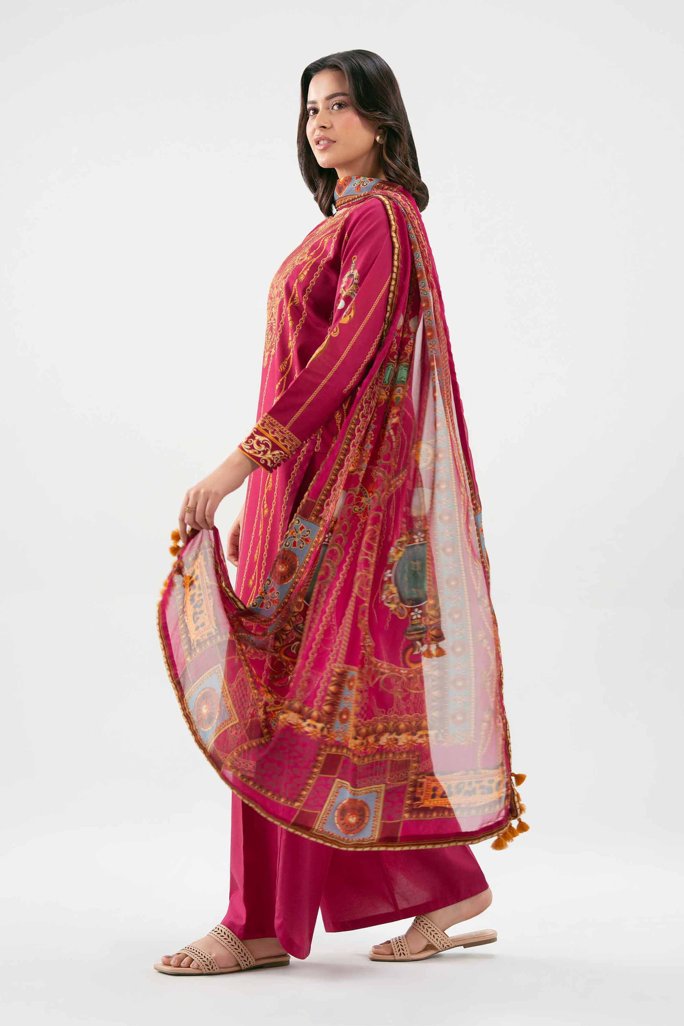 3 Piece - Digital Printed Embroidered Suit - 42601217 for Women - Unstitched Collection | Nishat | Shop Online