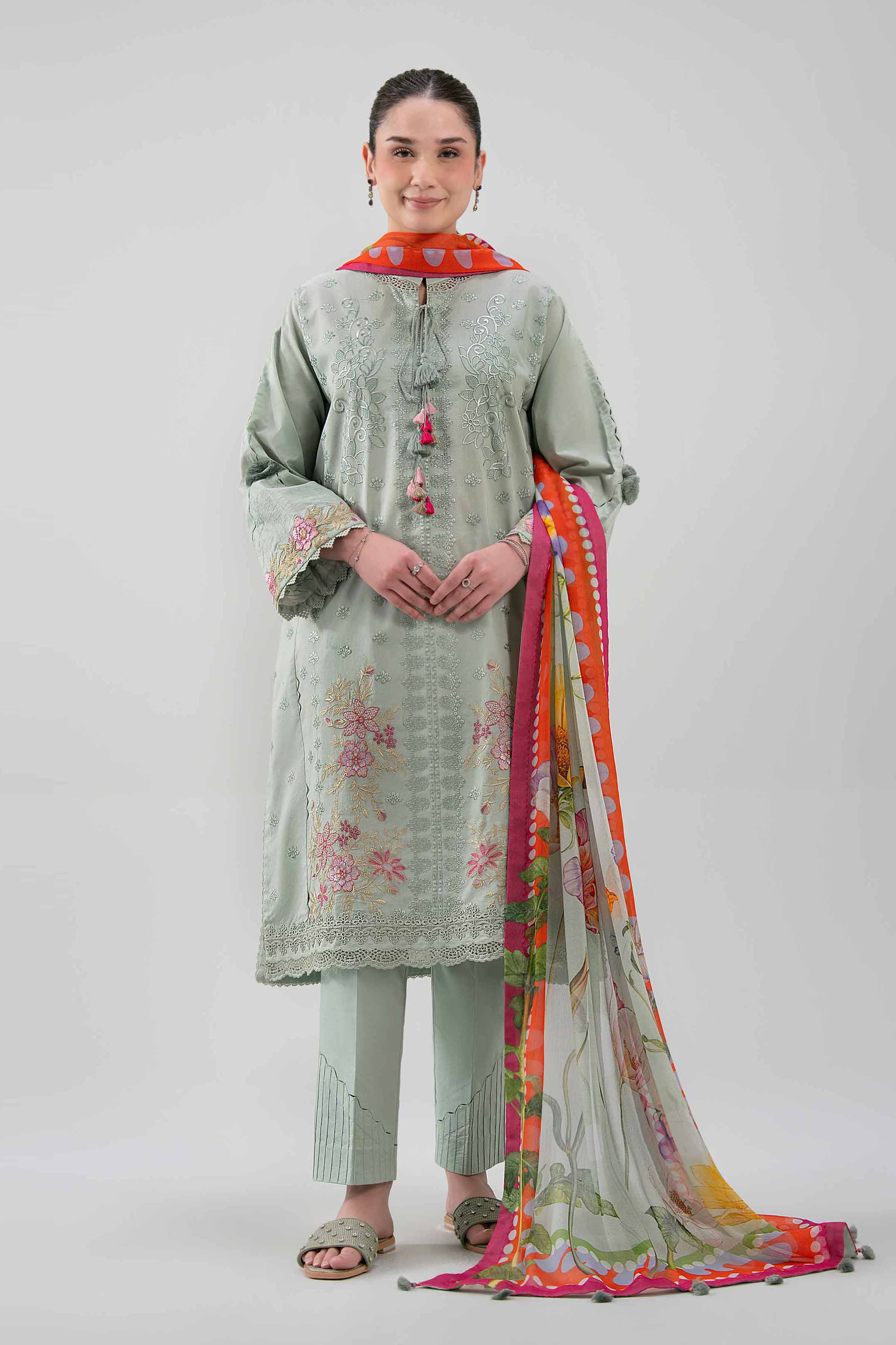 3 Piece - Digital Printed Embroidered Suit - 42601221 for Women - Unstitched Collection | Nishat | Shop Online