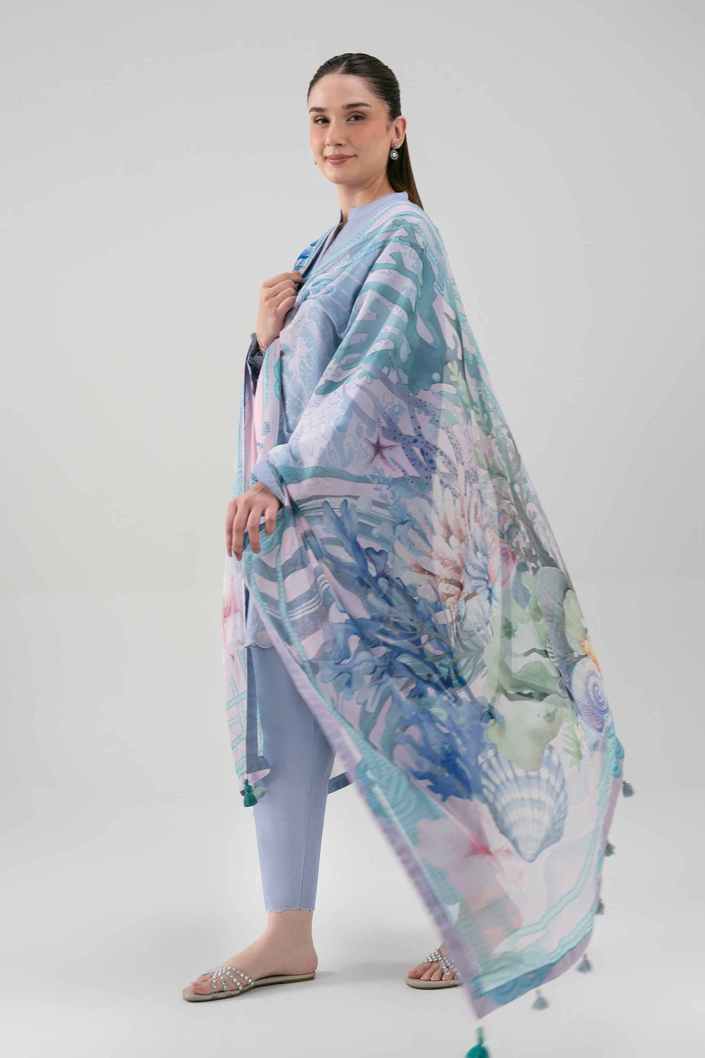 3 Piece - Digital Printed Embroidered Suit - 42601222 for Women - Unstitched Collection | Nishat | Shop Online